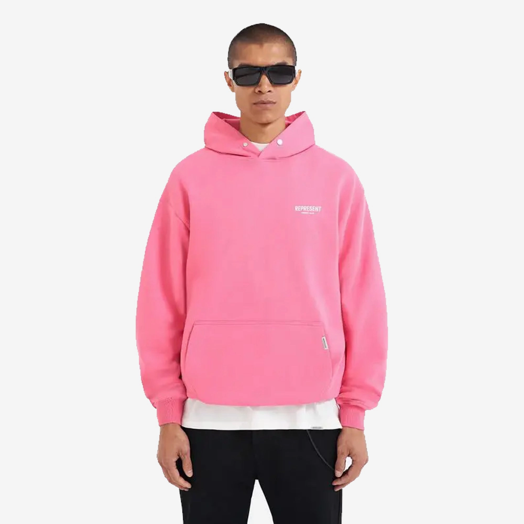 Represent | OWNERS CLUB HOODIE  { PINK QuickRelease Fasteners Pearl Tone