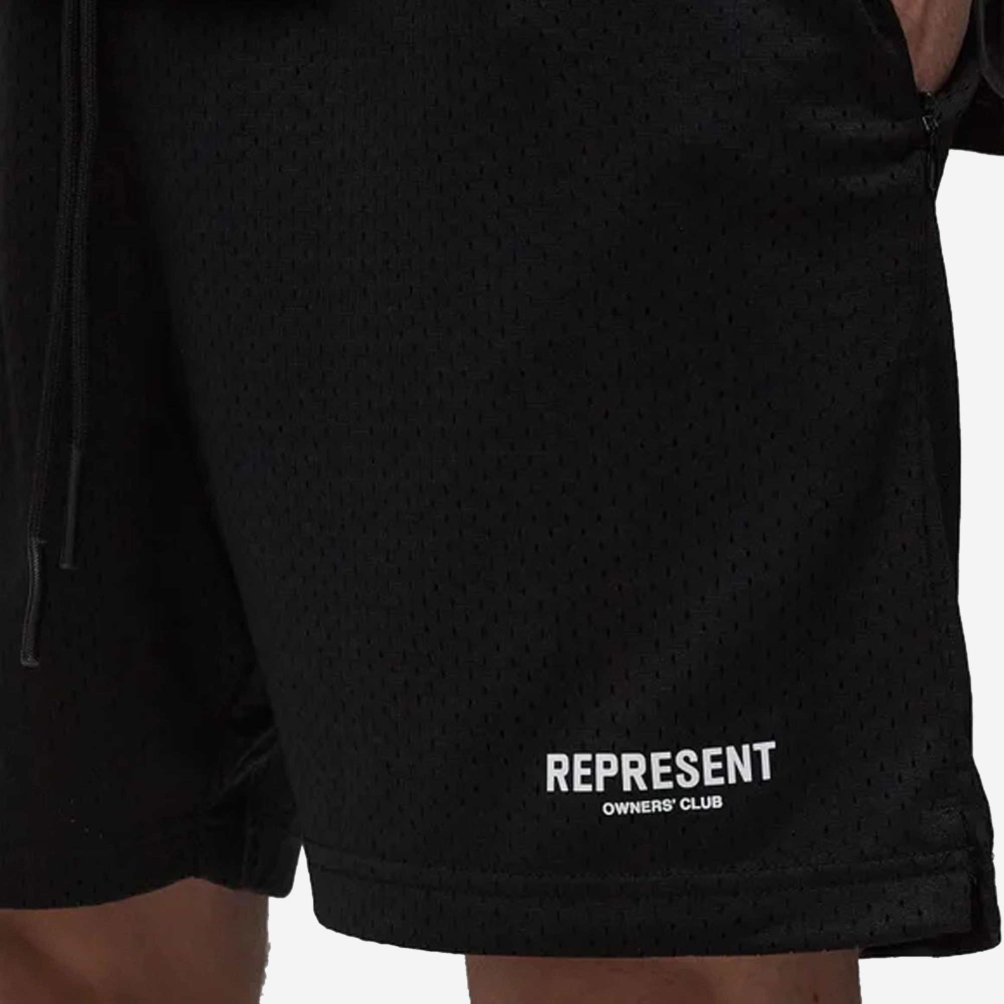 EcoFriendlyTextile AntiPilling Finish Represent | OWNERS CLUB MESH SHORT  { BLACK