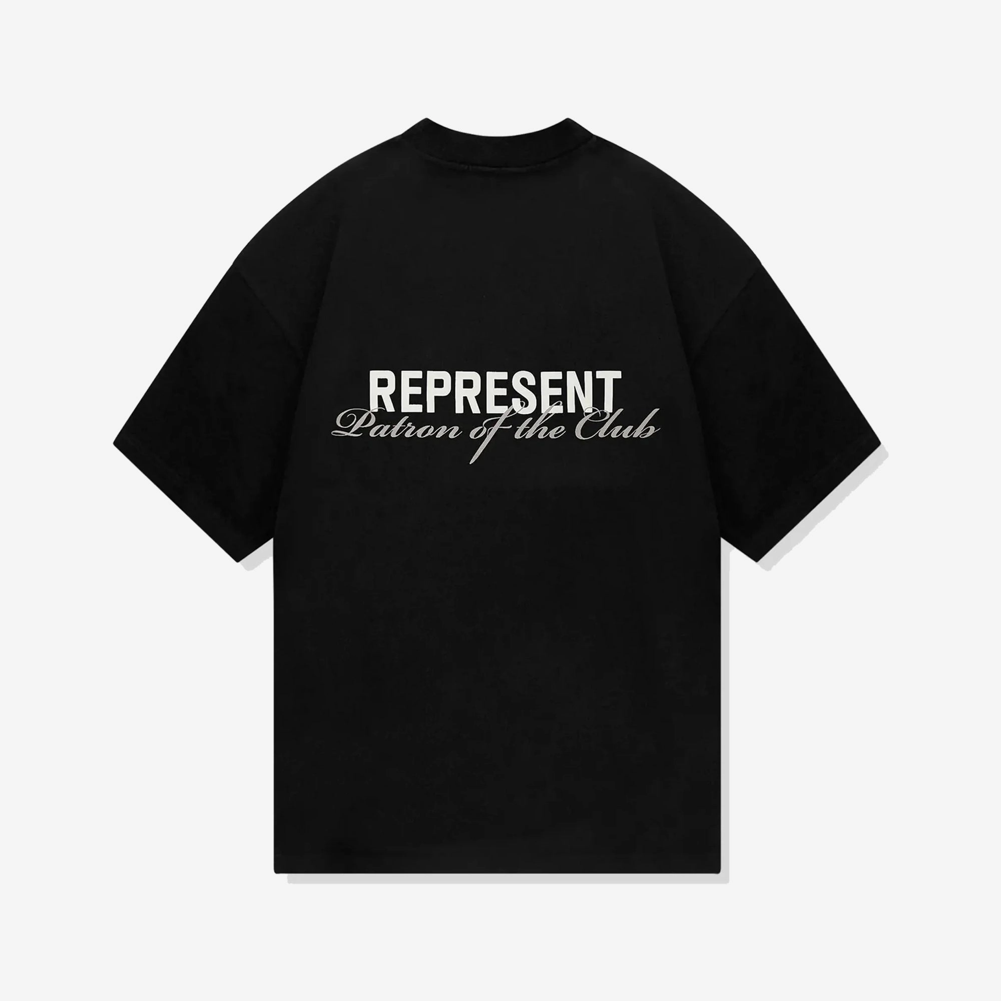 SkinFriendlyElastic Joy Mood REPRESENT | PATRON OF THE CLUB T-SHIRT { BLACK