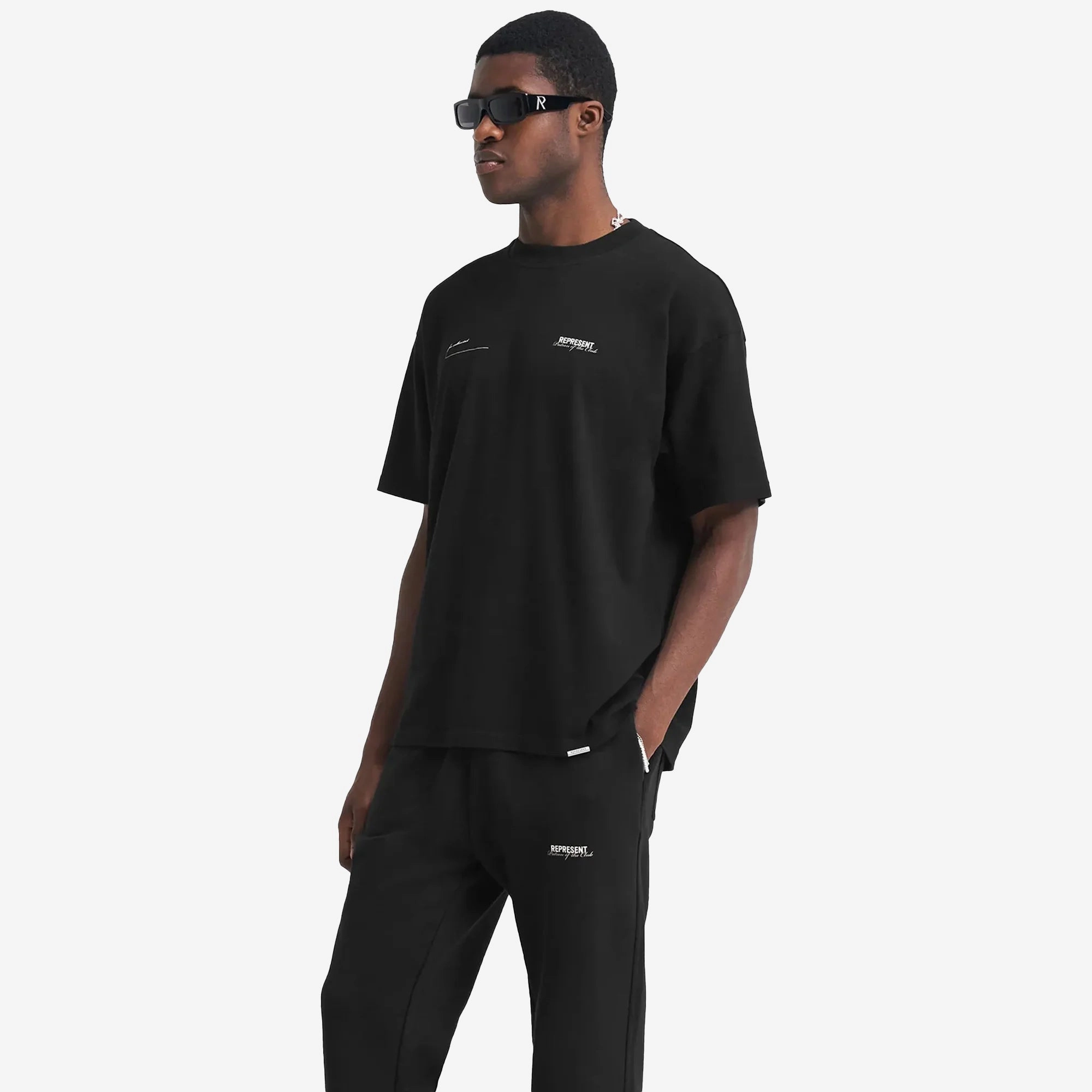REPRESENT | PATRON OF THE CLUB T-SHIRT { BLACK Recycle Glow