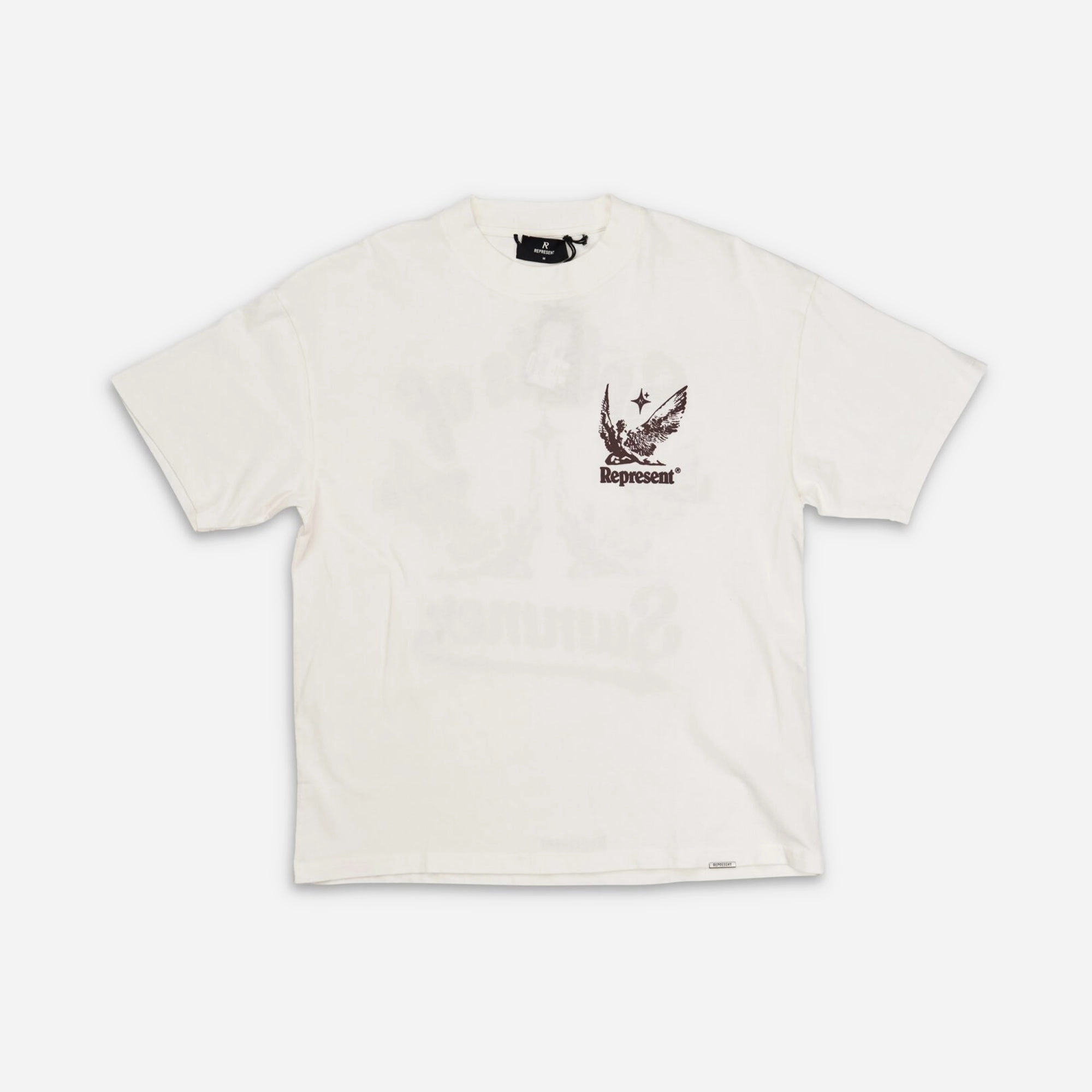 REPRESENT | SPIRITS OF SUMMER T-SHIRT { FLAT WHITE ButterySoftTexture WearResistantHem