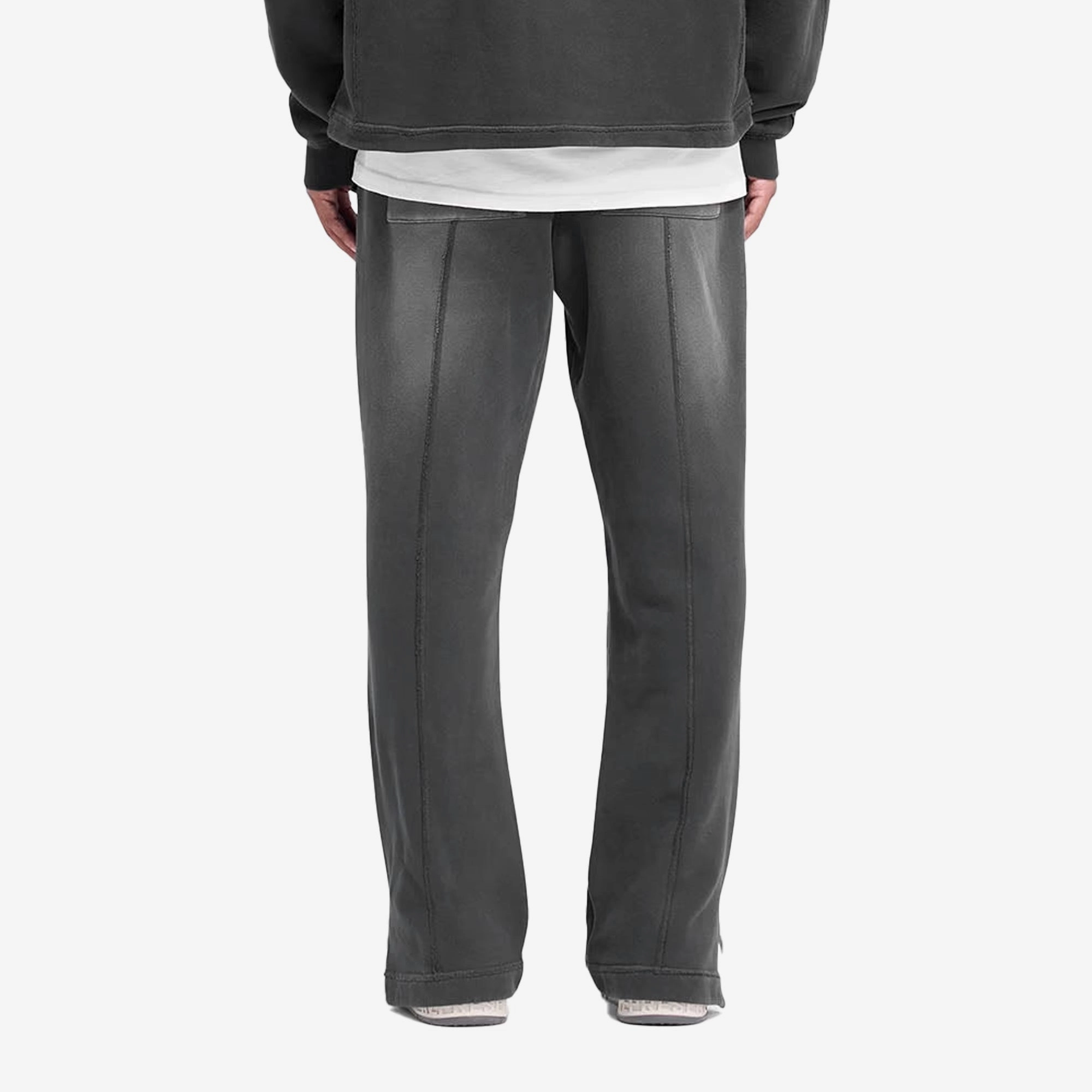 REPRESENT | STEPPED HEM SWEATPANTS { STAINED BLACK Peace Flow WaterRepellent Coating