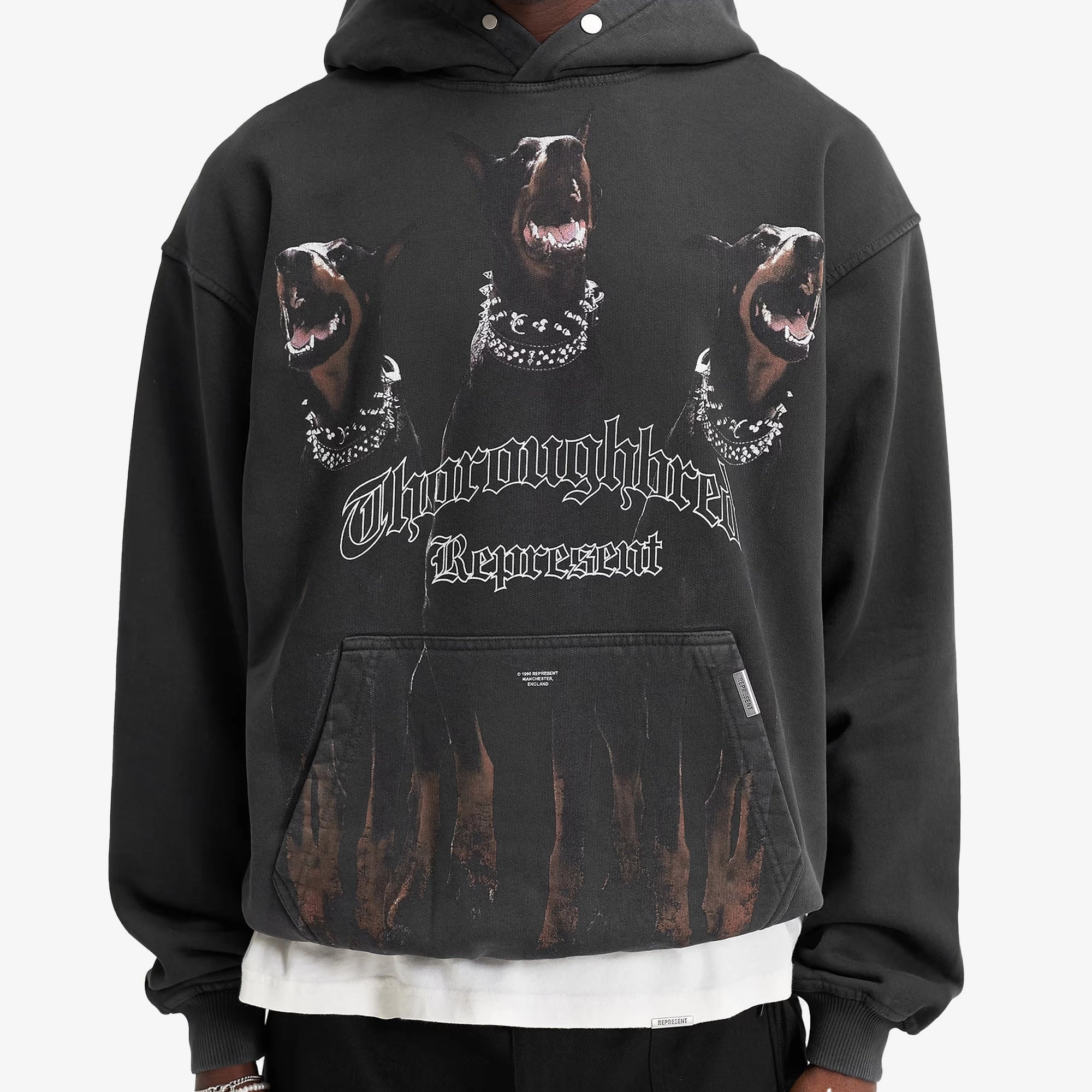 Represent | THOROUGHBRED HOODIE { VINTAGE/BLACK LightweightDesign