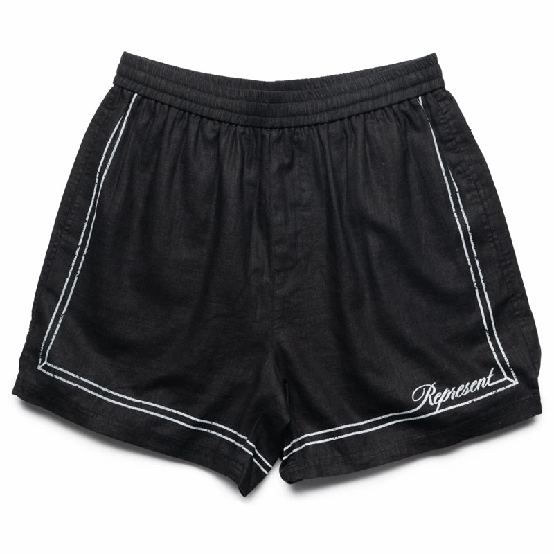 LightweightFabric Represent Border Short - Jet Black