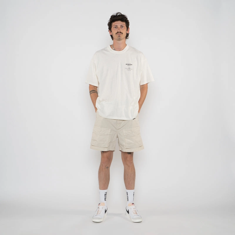 Eco - friendly Represent Front Pocket Cargo Short - Champagne