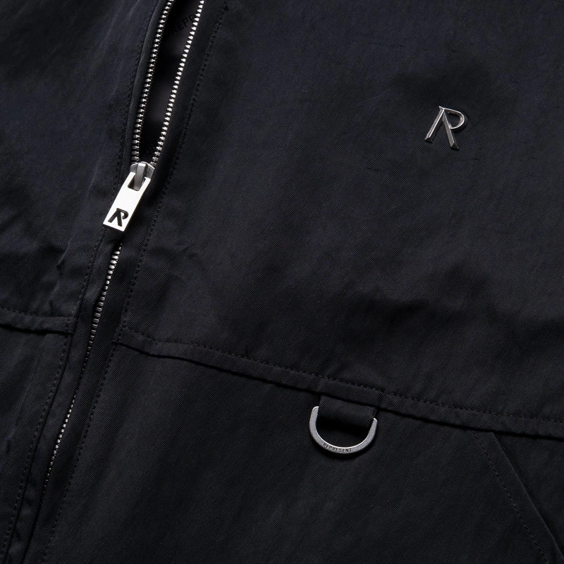 Bill Cravat Represent Nylon Overshirt - Jet Black