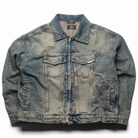 Represent R4 Denim Jacket - Blue/Cream Silk