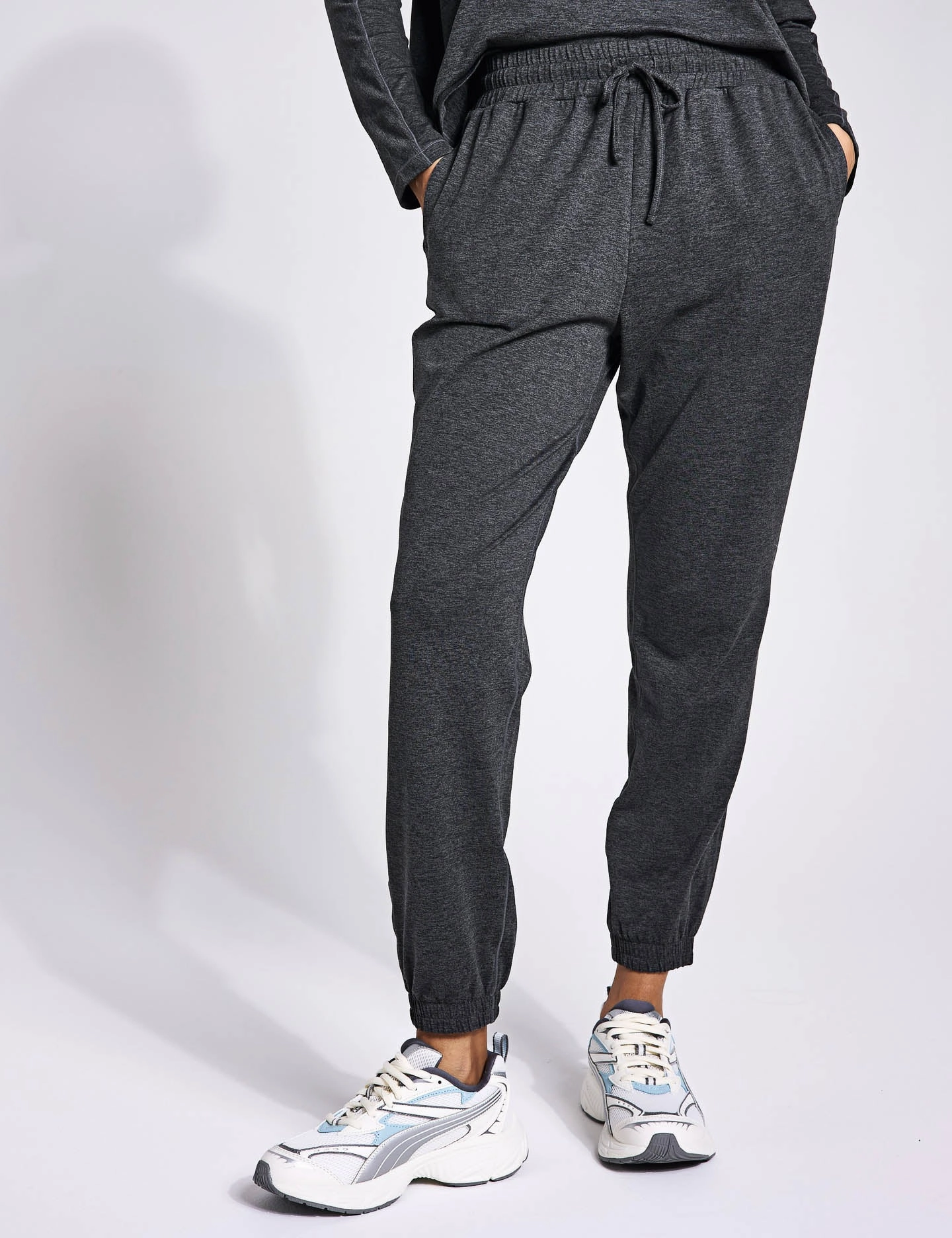 ReSet Jogger - Moon Heather Low Profile Waistband Durable Triple Needle Stitching