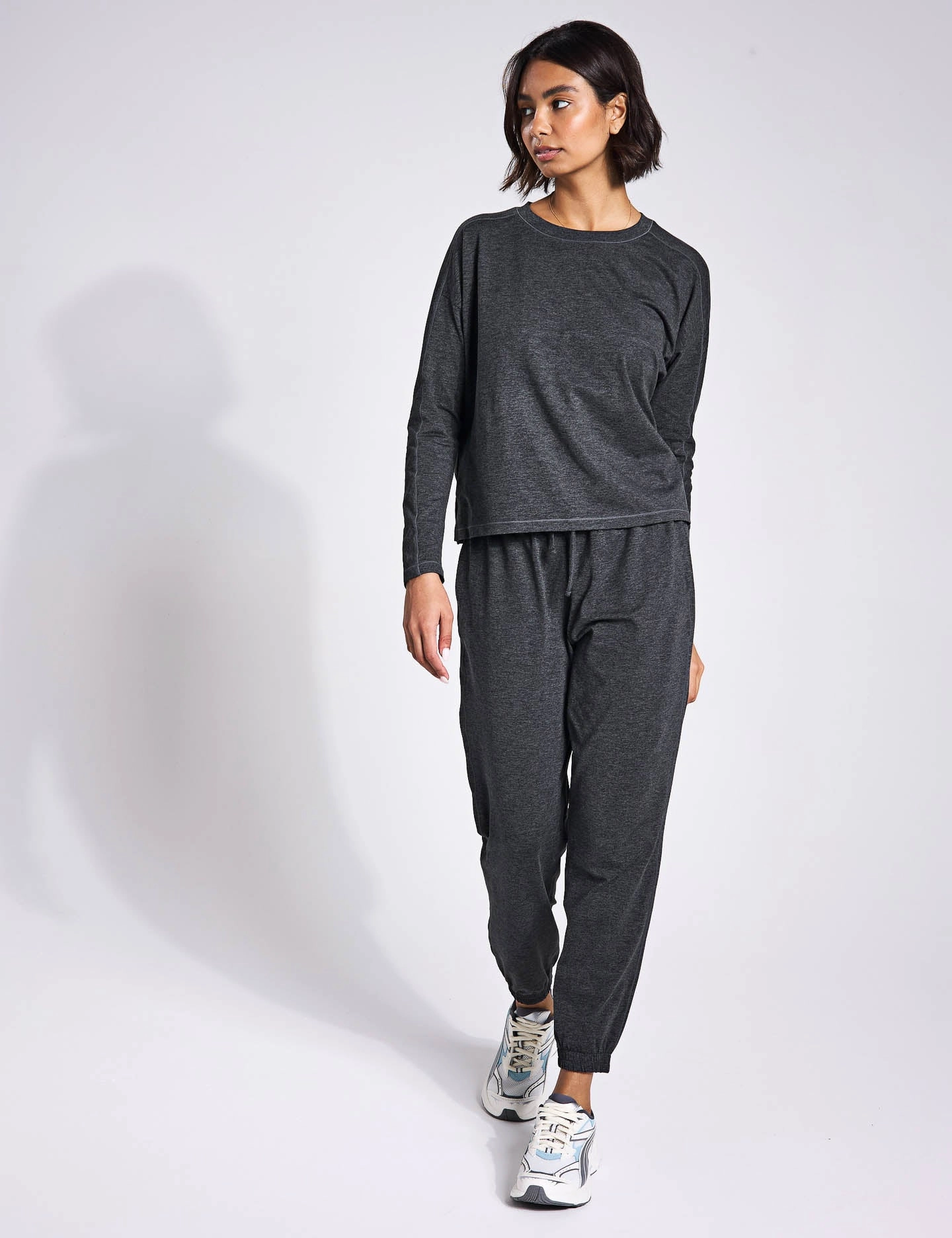 ReSet Jogger - Moon Heather Ventilated Mesh Panels Reflective Accent Detailing