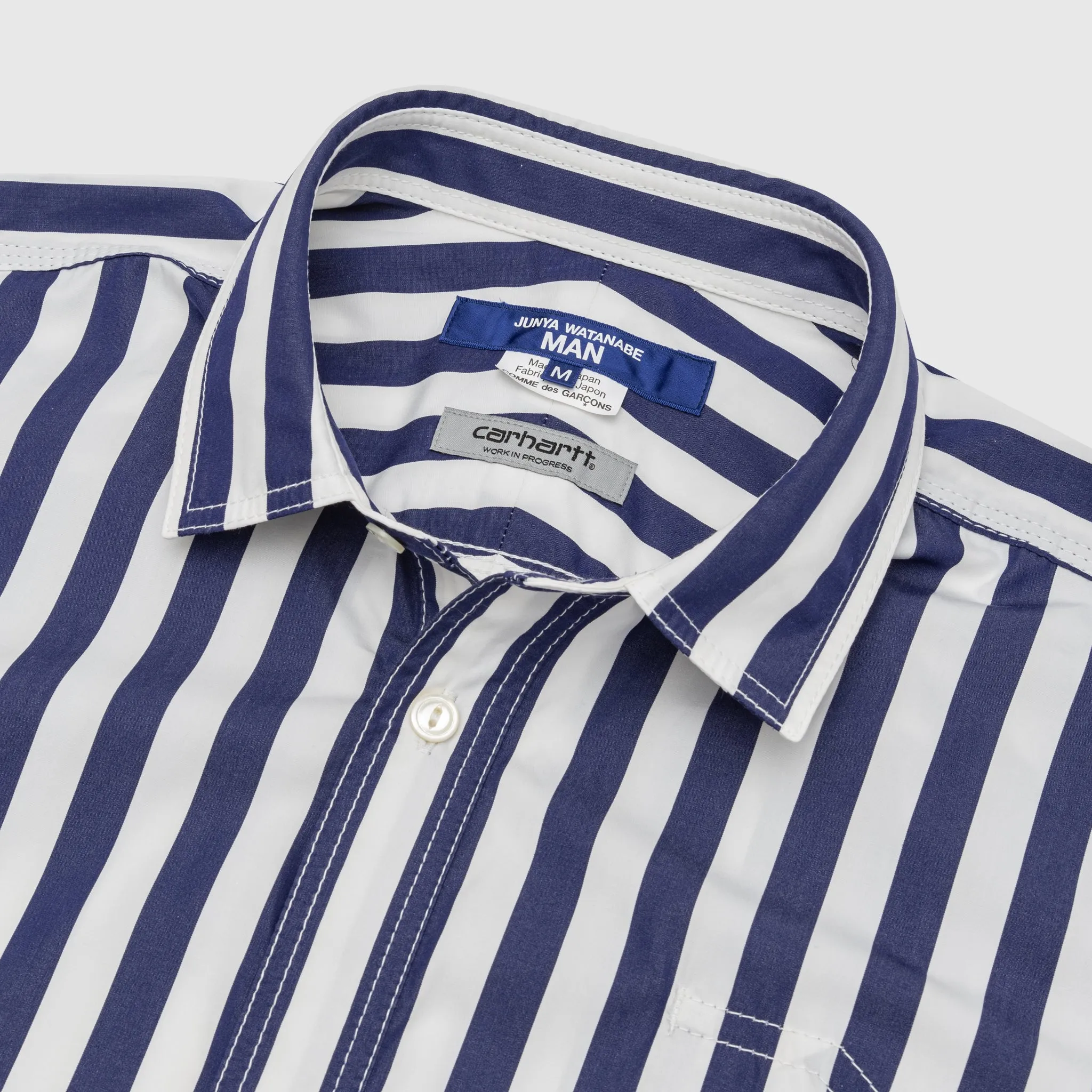 Solid Color X CARHARTT WIP STRIPED S/S WORK SHIRT