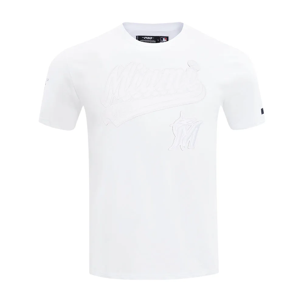 Free Shape Dream Base Miami Marlins White Out Tee -Mens
