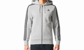 3 Stripes Big And Tall Essential Hoodie "Medium Grey Heather / Black" Epic Core Mind Ease