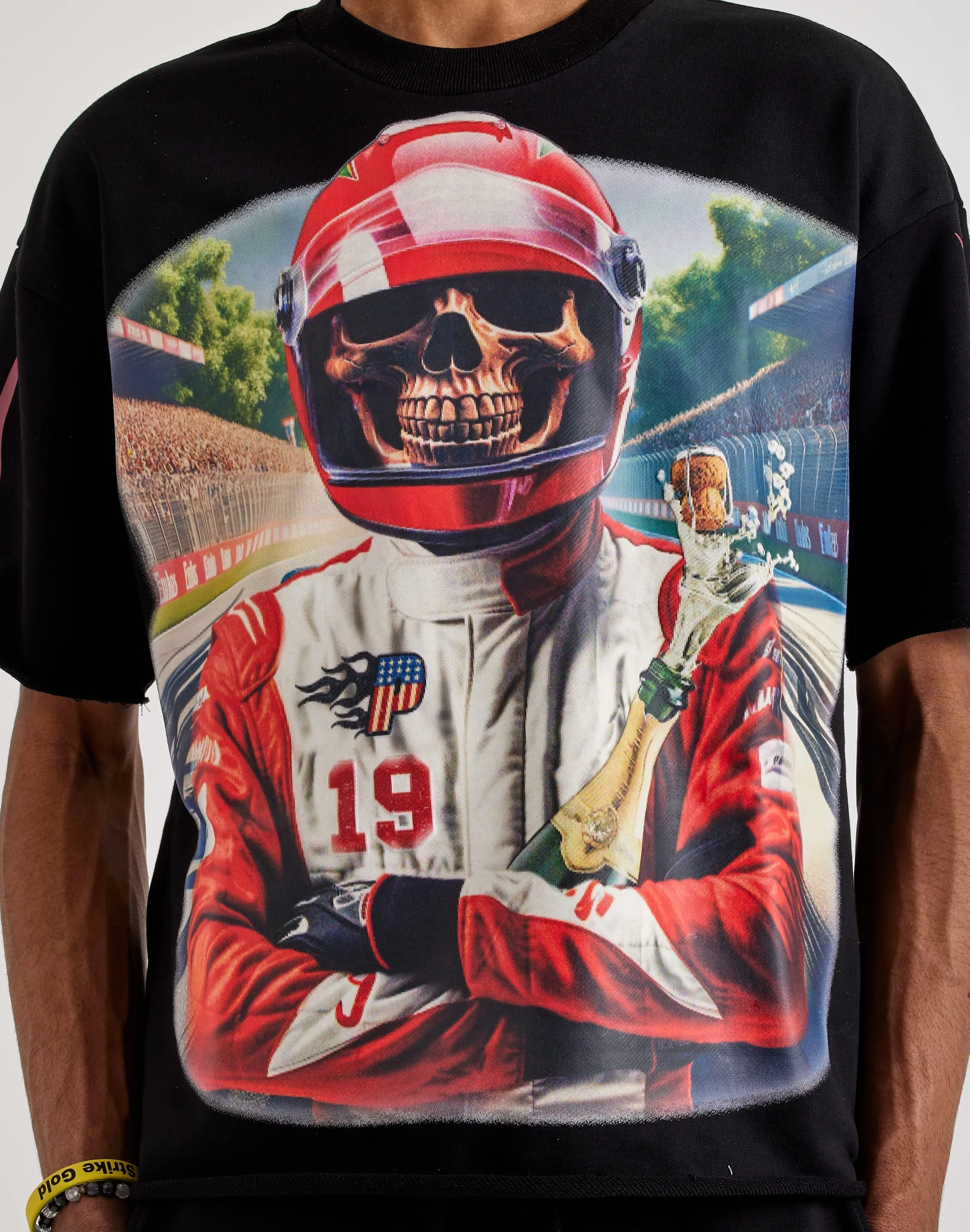 MatteFinishTexture Busy Glow BKYS  Waves Short Sleeve Tee