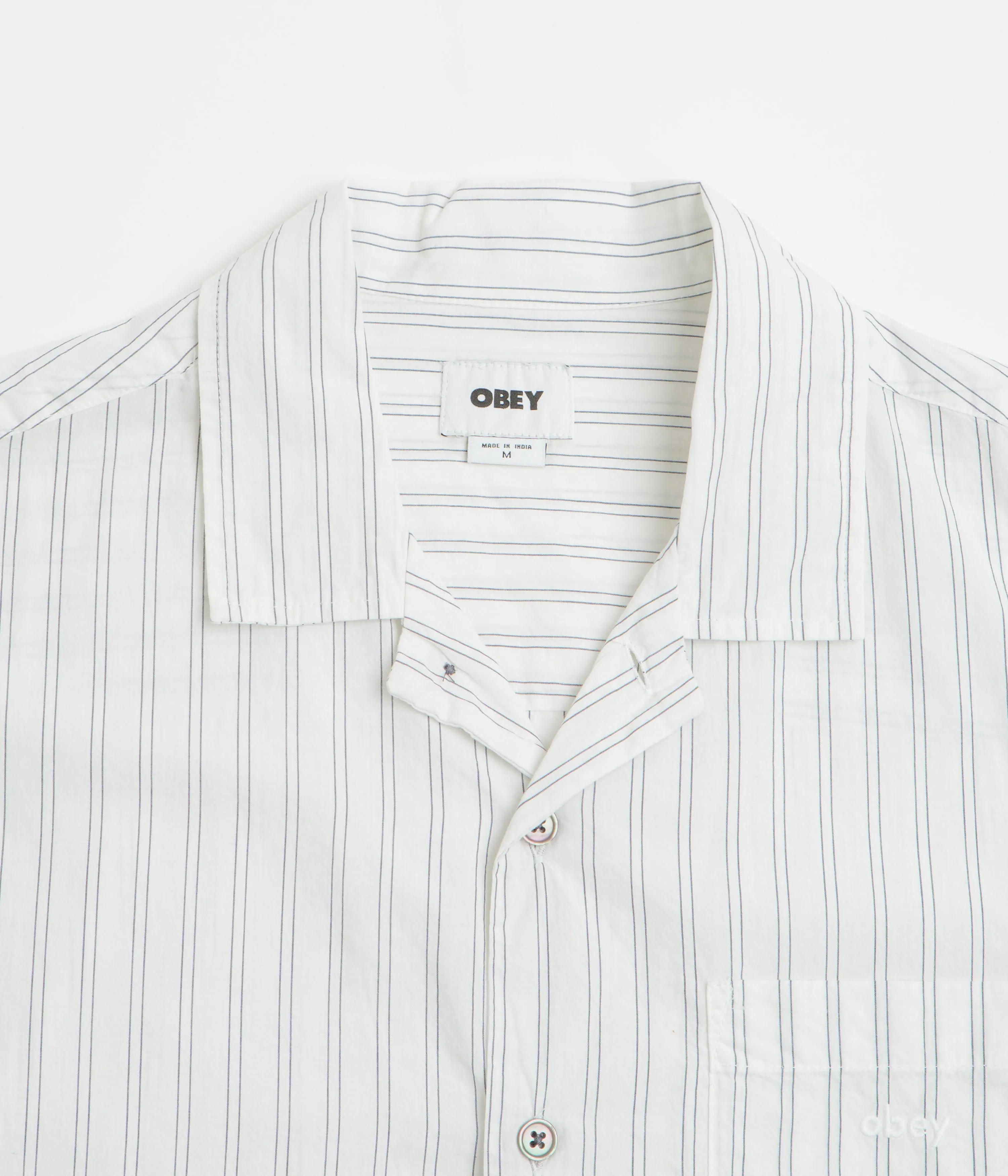 Non Irritating Seams Obey Rizzo Short Sleeve Shirt - White Multi