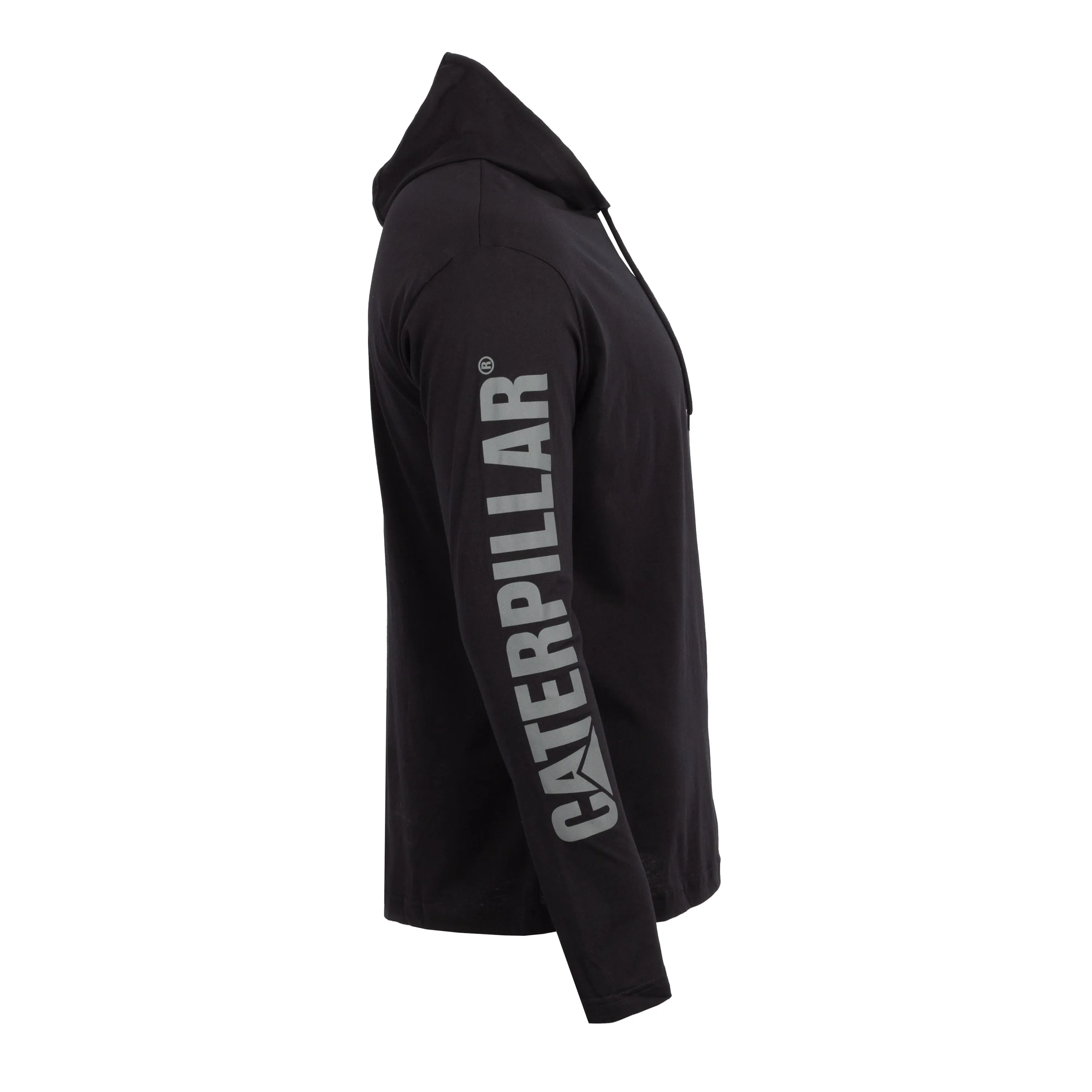 UPF Hooded Banner Long Sleeve Tee - Mens MachineWashable AdjustableWaist