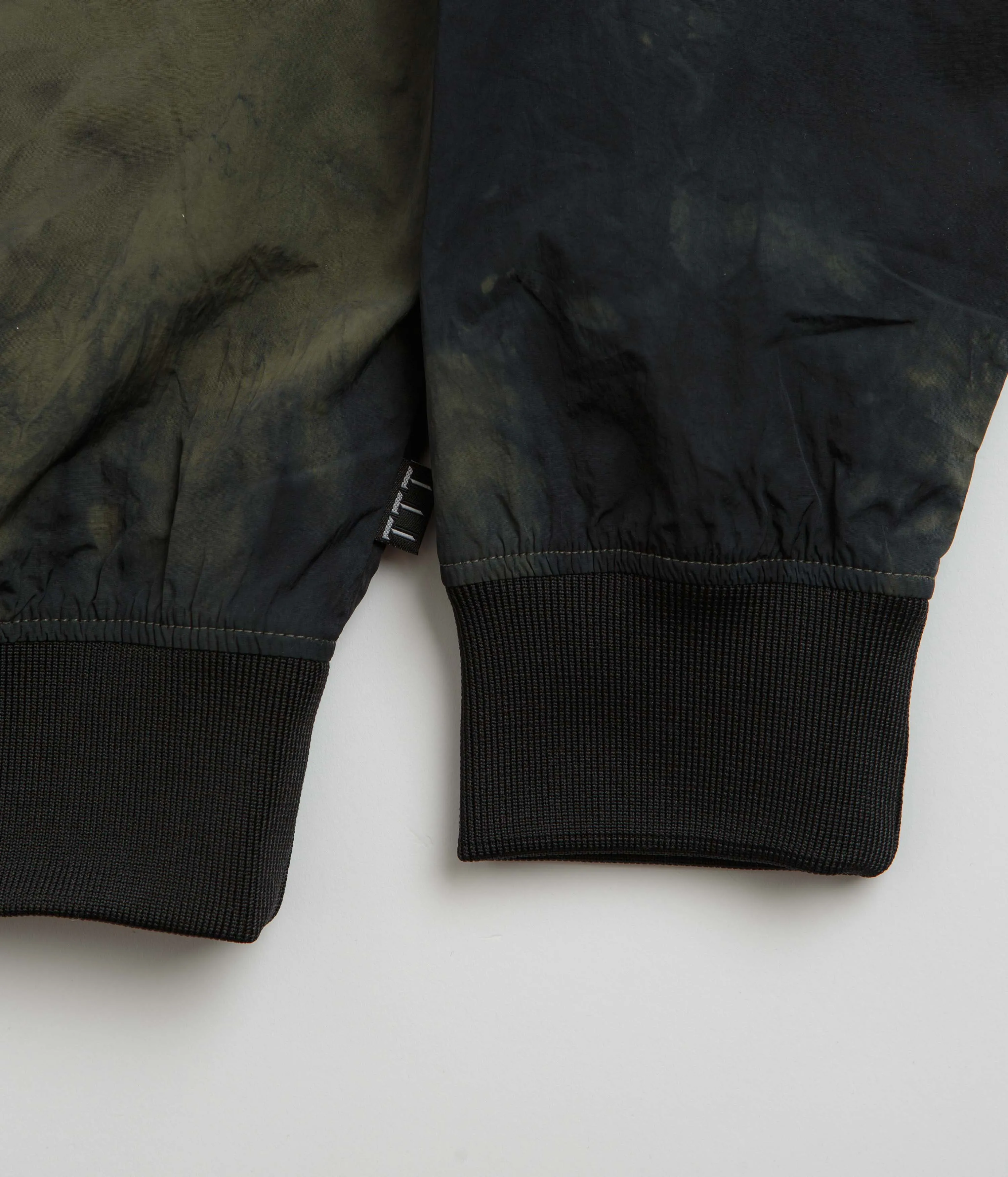 single layer Everyday Layer The Trilogy Tapes Tech Sports Crewneck Sweatshirt - Black / Olive Marble