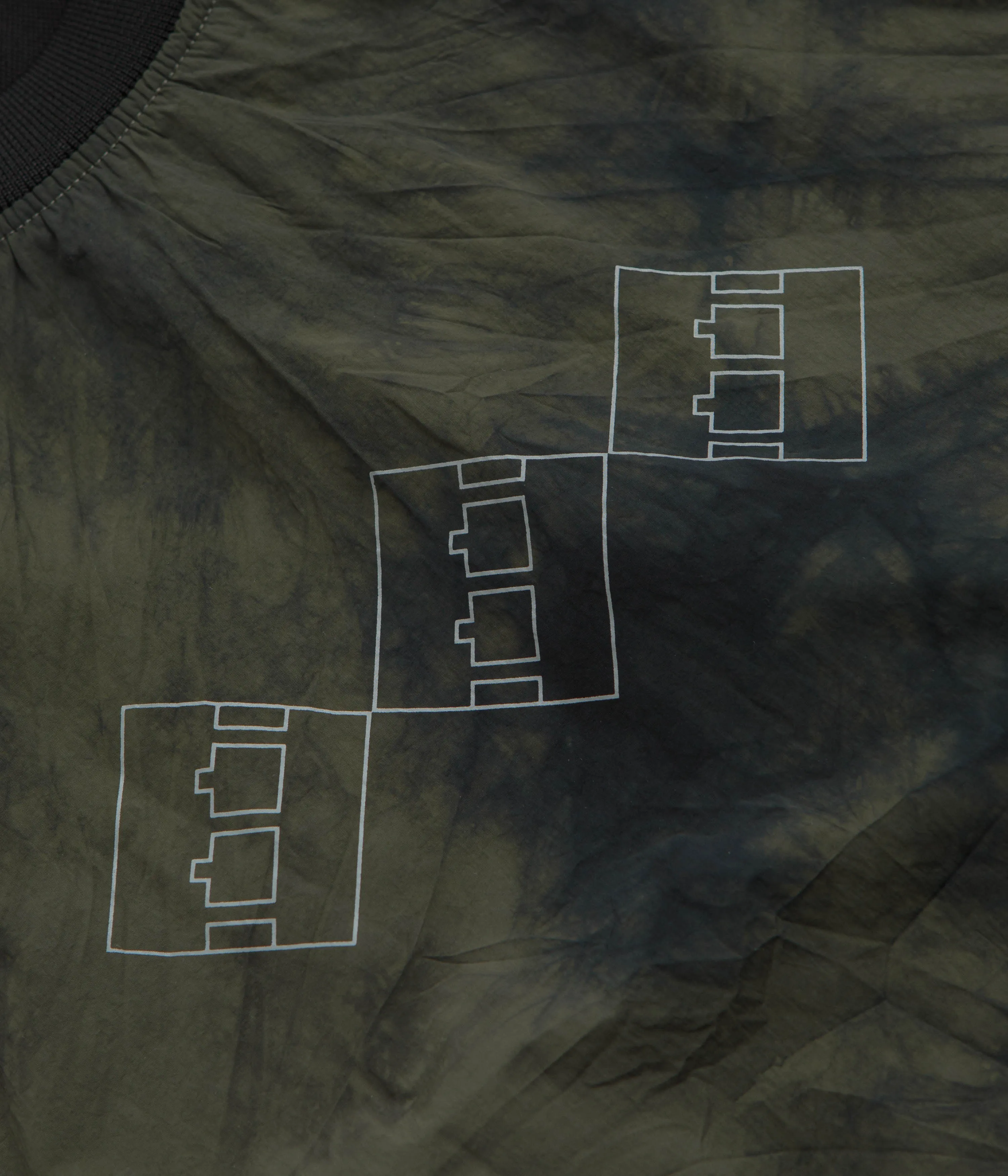 The Trilogy Tapes Tech Sports Crewneck Sweatshirt - Black / Olive Marble product cycling suitability