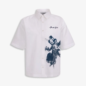 Clean Cut CompactPackableDesign ALMOST GODS | VICTORIA FRESCO RELAXED SHIRT { WHITE
