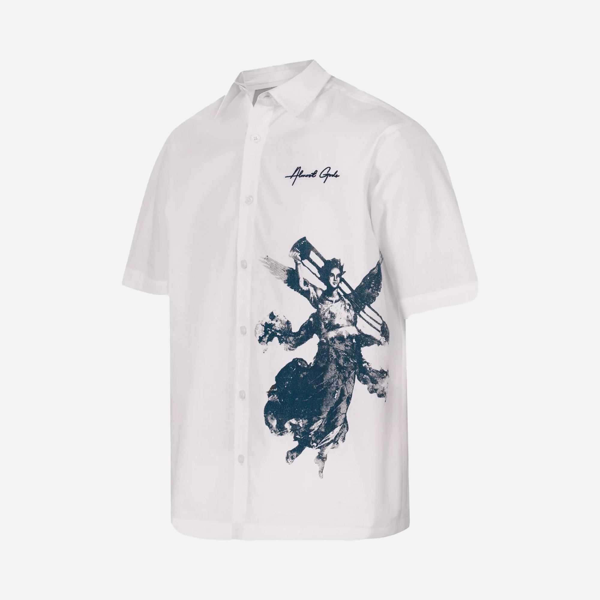 ALMOST GODS | VICTORIA FRESCO RELAXED SHIRT { WHITE Airtight Zipper