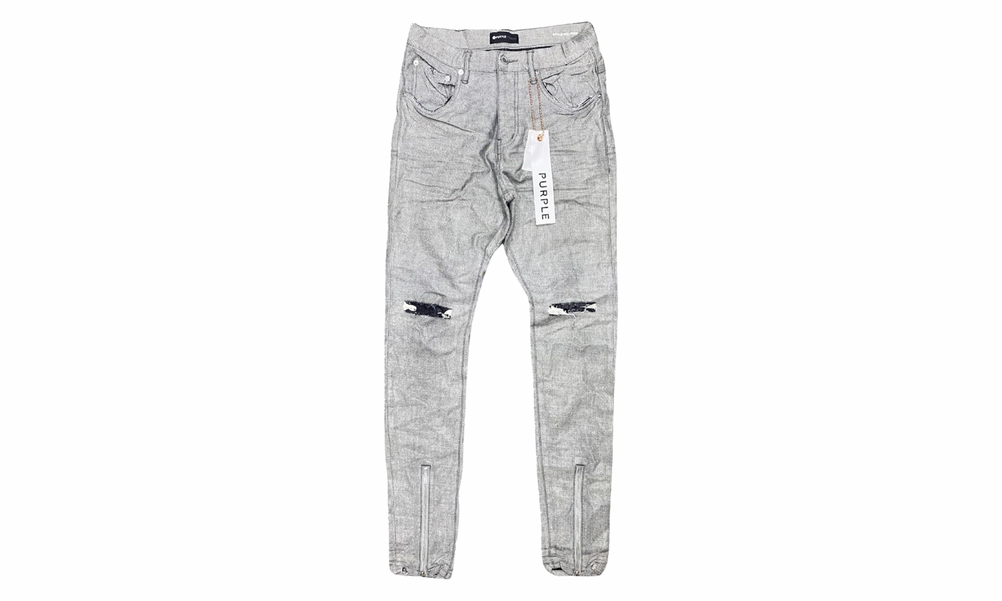 Sharp Edge Reverse Front Hem Zip Jeans
