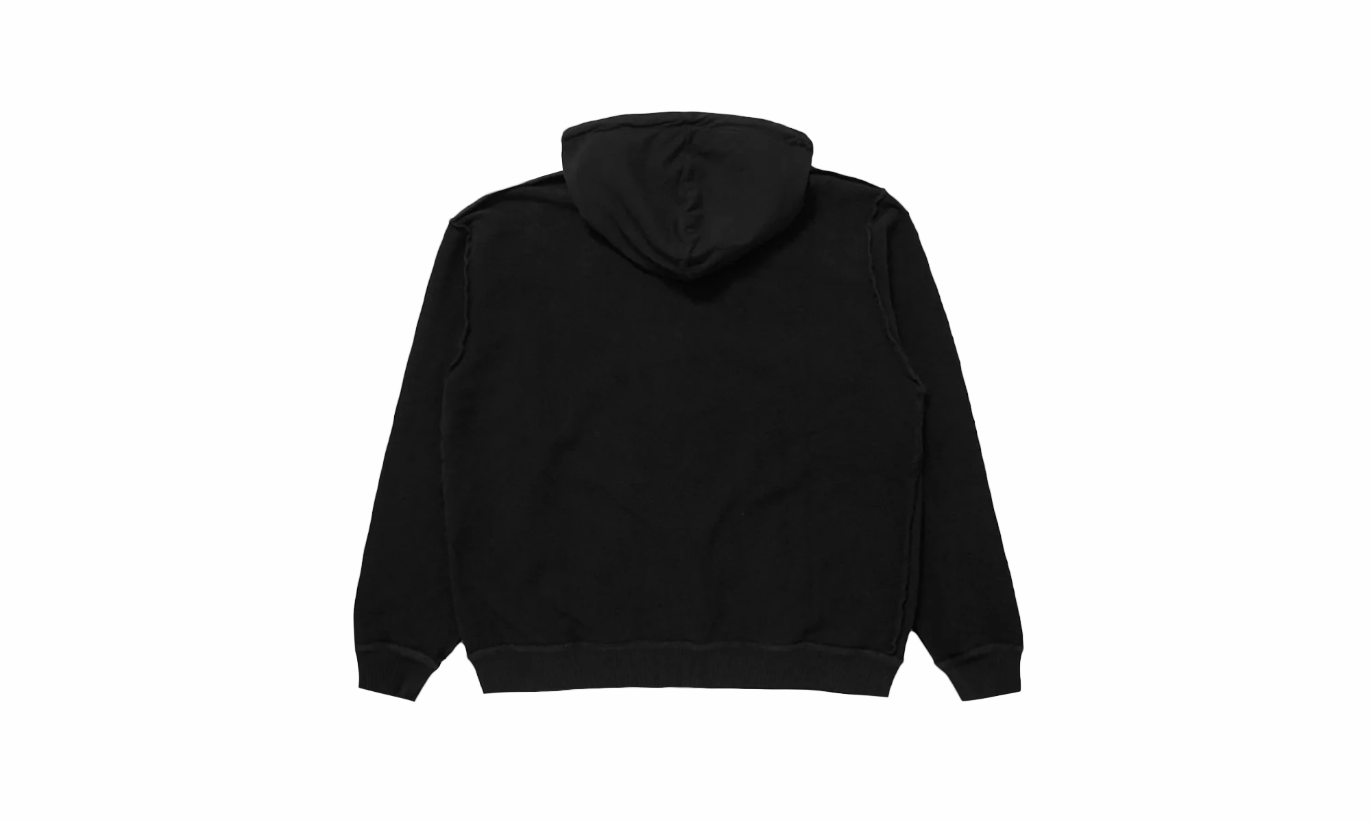 Reversed Sweat Zip Up Hoodie "Black"