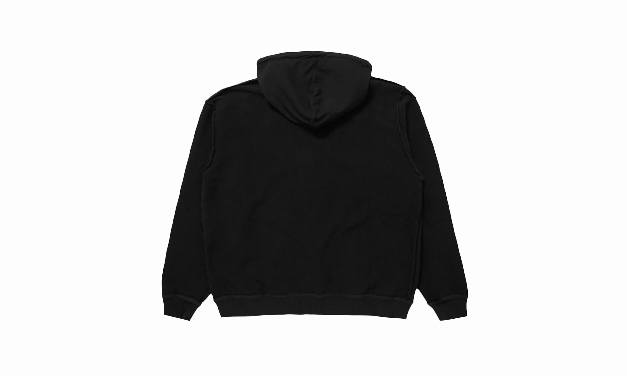 Reversed Sweat Zip Up Hoodie "Black"