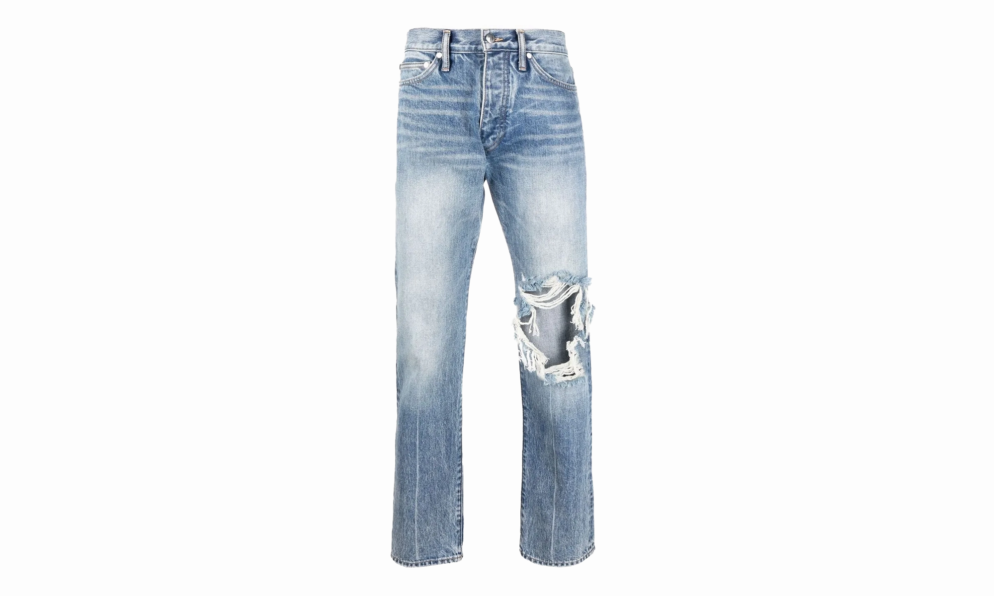 REWORKED STRAIGHT-FIT JEANS "INDIGO" Classic Beach Day Travel Outfit