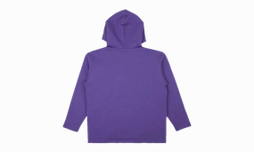 Rhinestone Bebe Cropped Logo Hoodie "Purple"