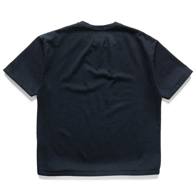 Rhude Collegiate Crest Tee - Vintage Black skirt silhouette