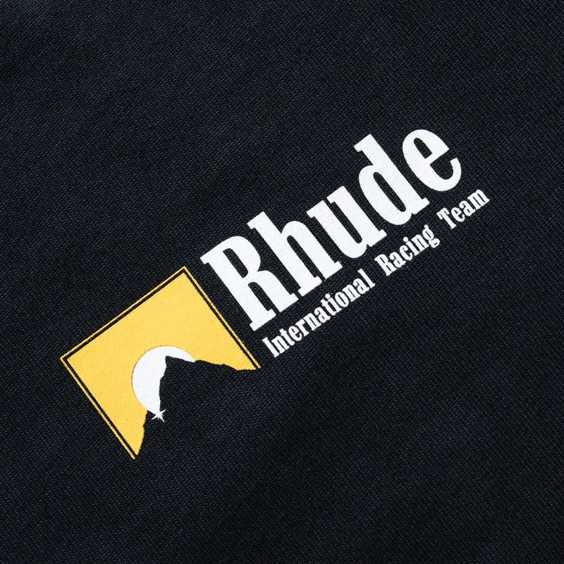 Rhude International Racing Logo Tee - Vintage Black softball