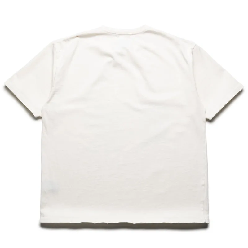 Rhude Roadway Racing Tee - Vintage White Double Needle Stitching badminton