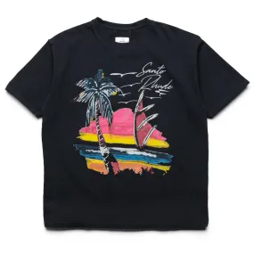Minimalist Look Senior Style Rhude Saint-Rhude Tee - Vintage Black