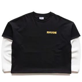 Spaghetti straps Workwear Rhude Steel Double-Layered Tee - Black/White