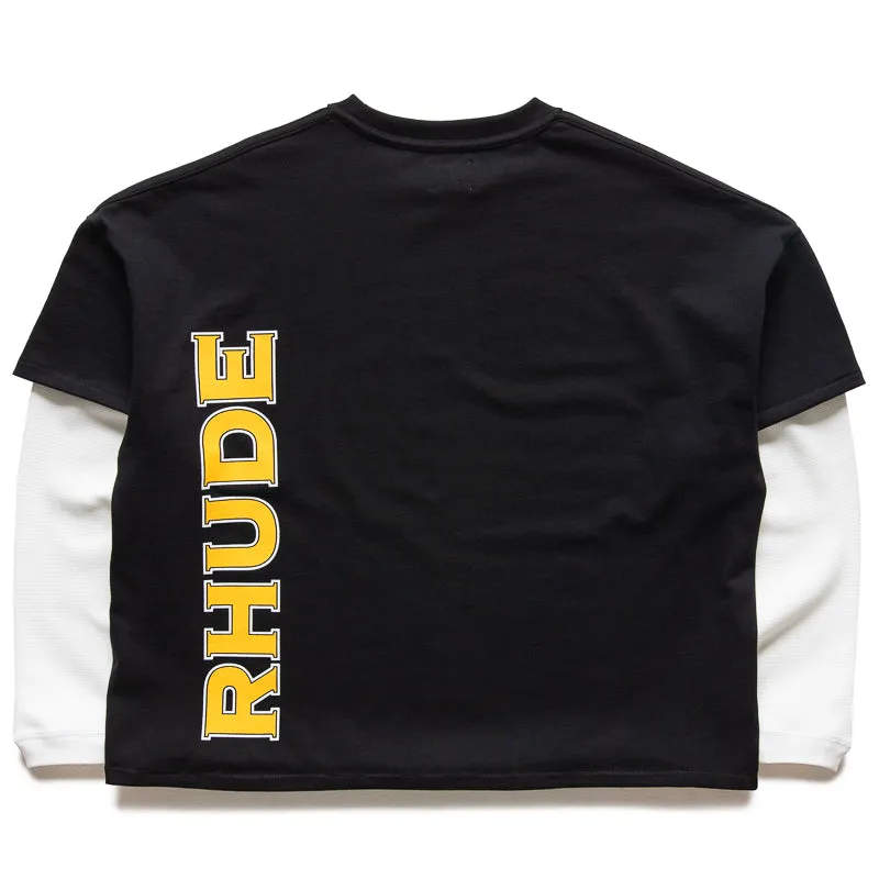 Rhude Steel Double-Layered Tee - Black/White picnic venue Summer