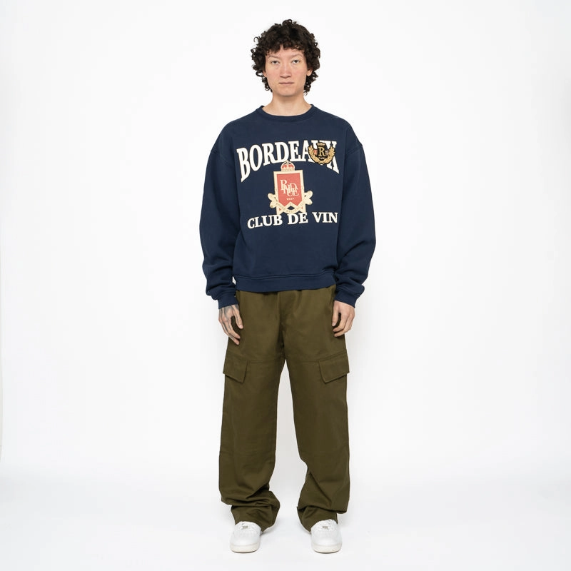 Rhude Bordeaux Crewneck - Navy