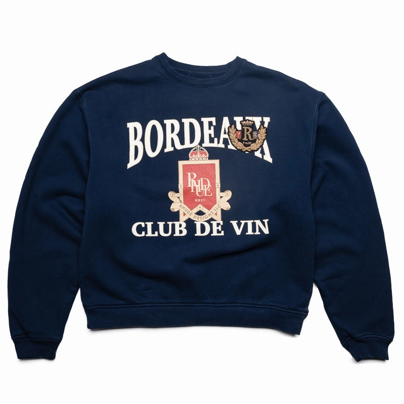Rhude Bordeaux Crewneck - Navy