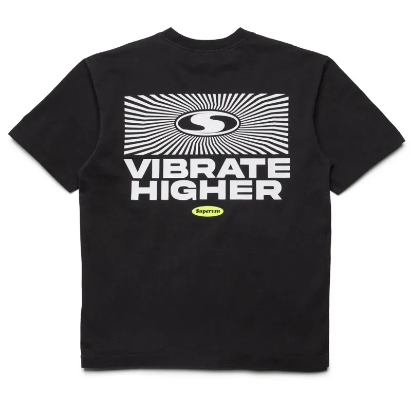 Supervsn Vibrate Higher Tee - Vintage Black simple accessories