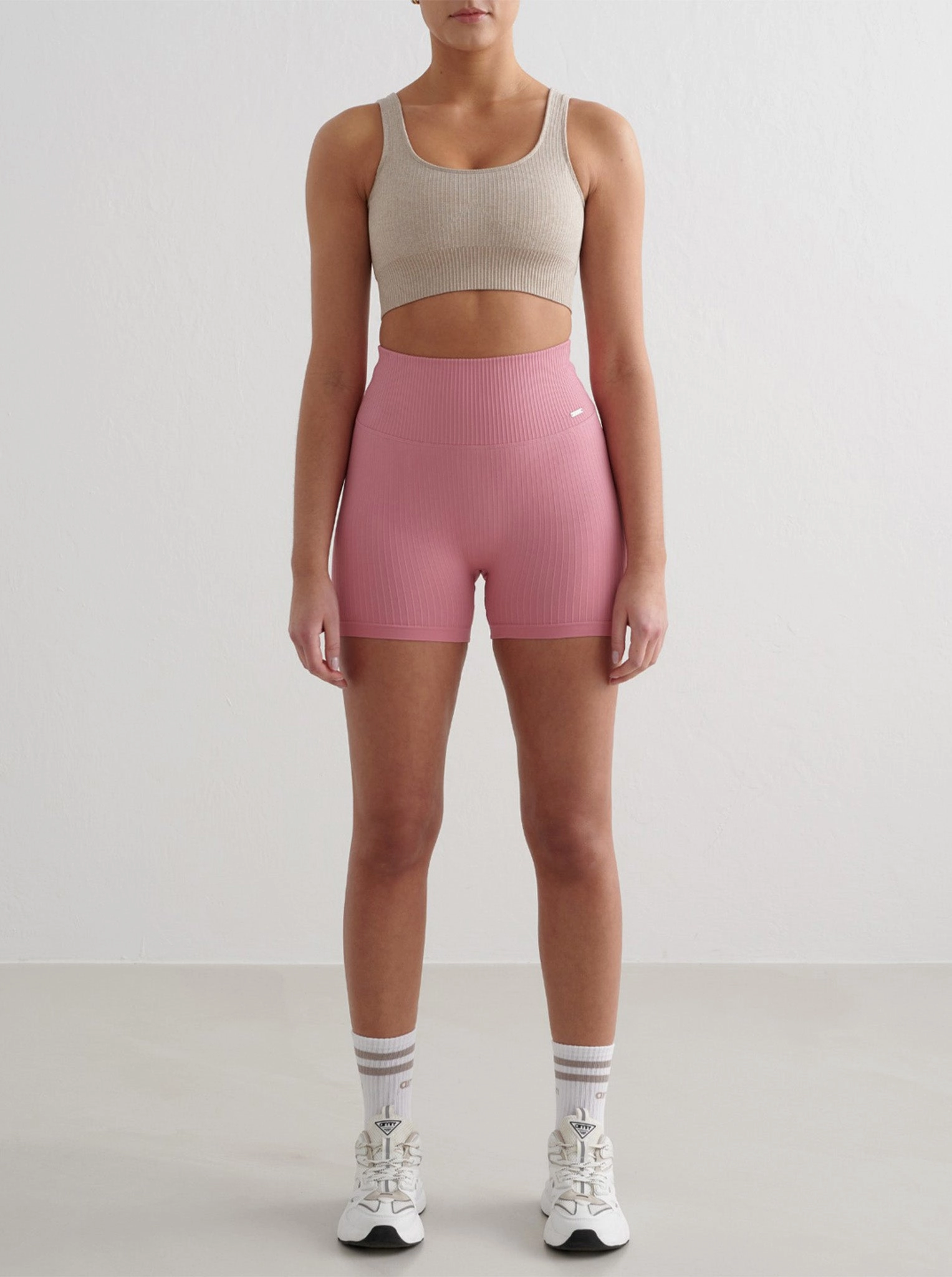 Ribbed Midi Biker Shorts hiking apparel