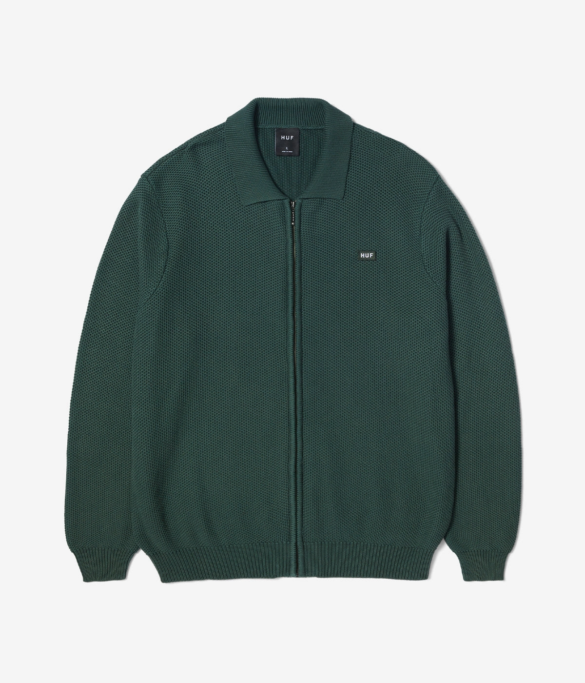 MoistureWicking Yarn Huf Anton Zip Overdyed Sweater