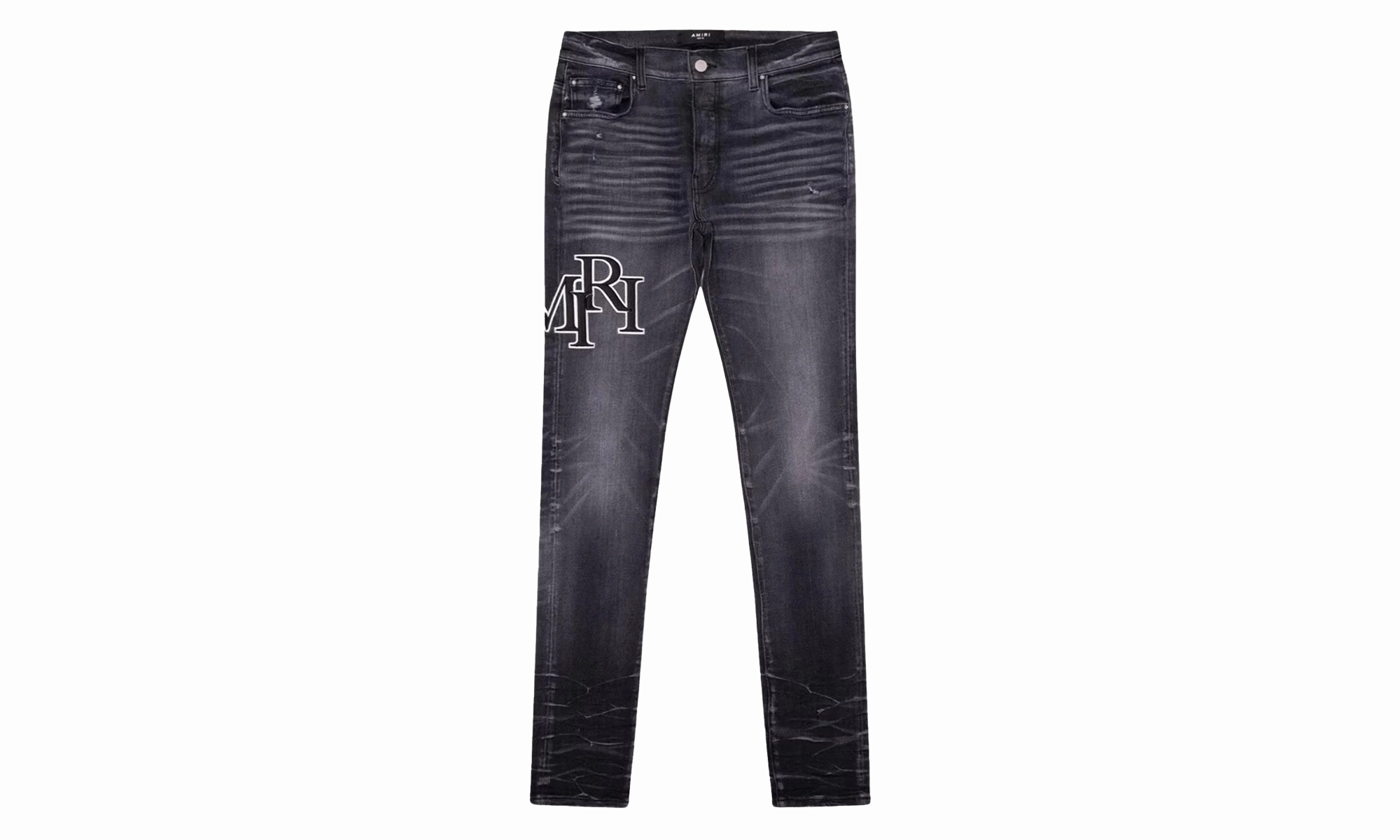 school outfit Straggered Logo Jeans "RAIN GREY"