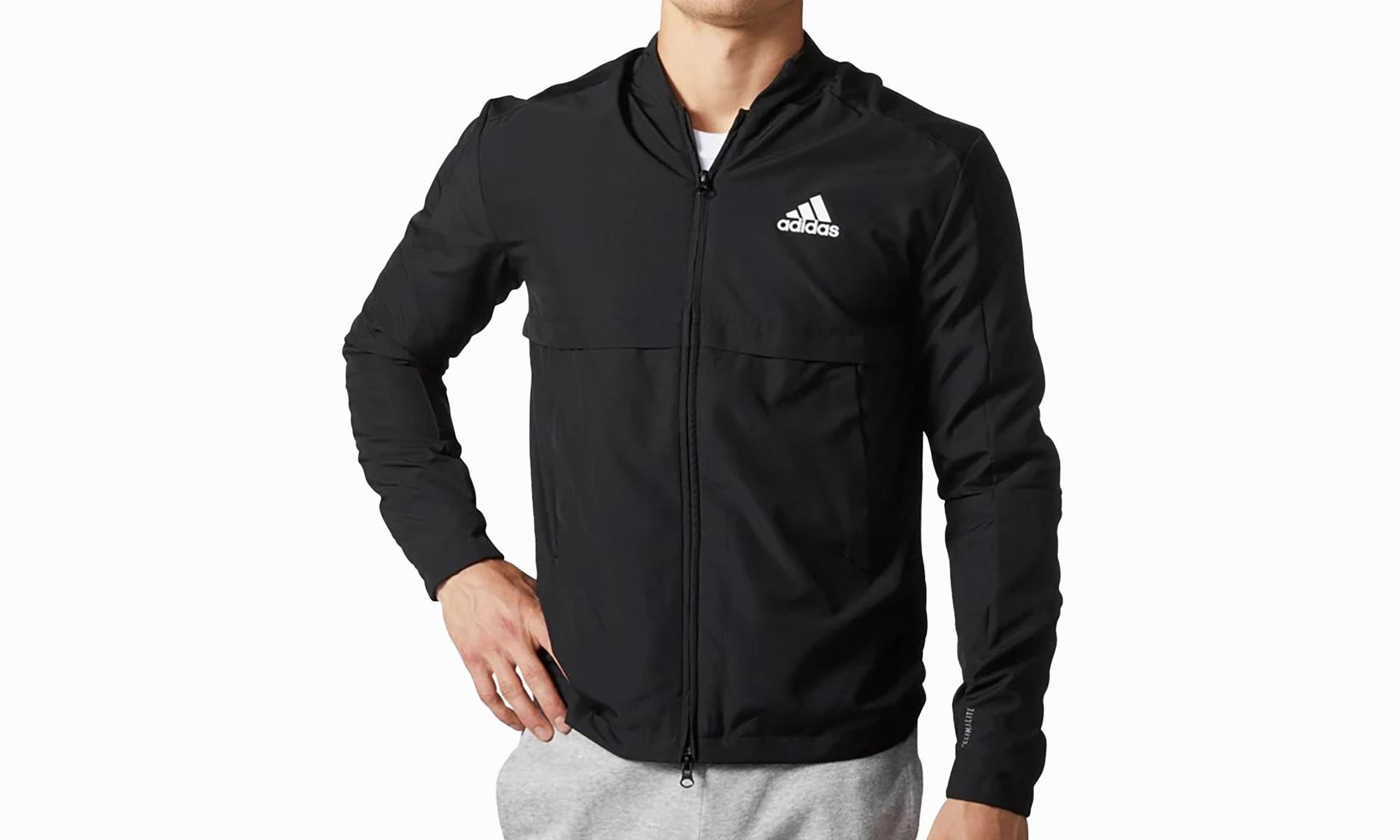 Rich Tone Ripstop Bomber Full Zip Jacket "Black / White"