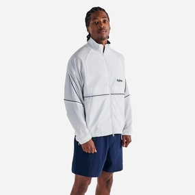 Raglan Sleeve Construction Riva Nylon Jacket White