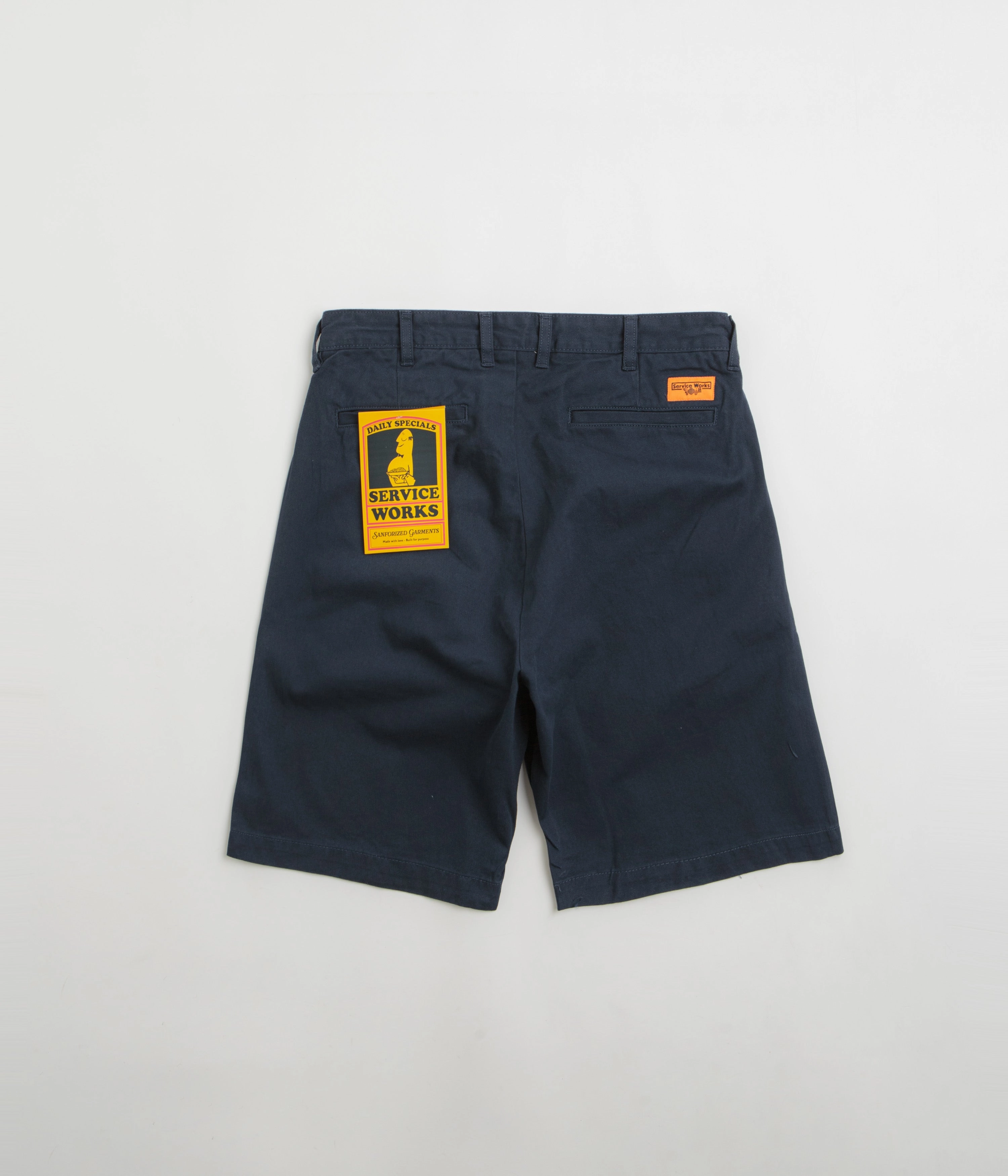 Odor-resistant Yarn Dyed Pattern Service Works Drill Part Timer Shorts - Navy
