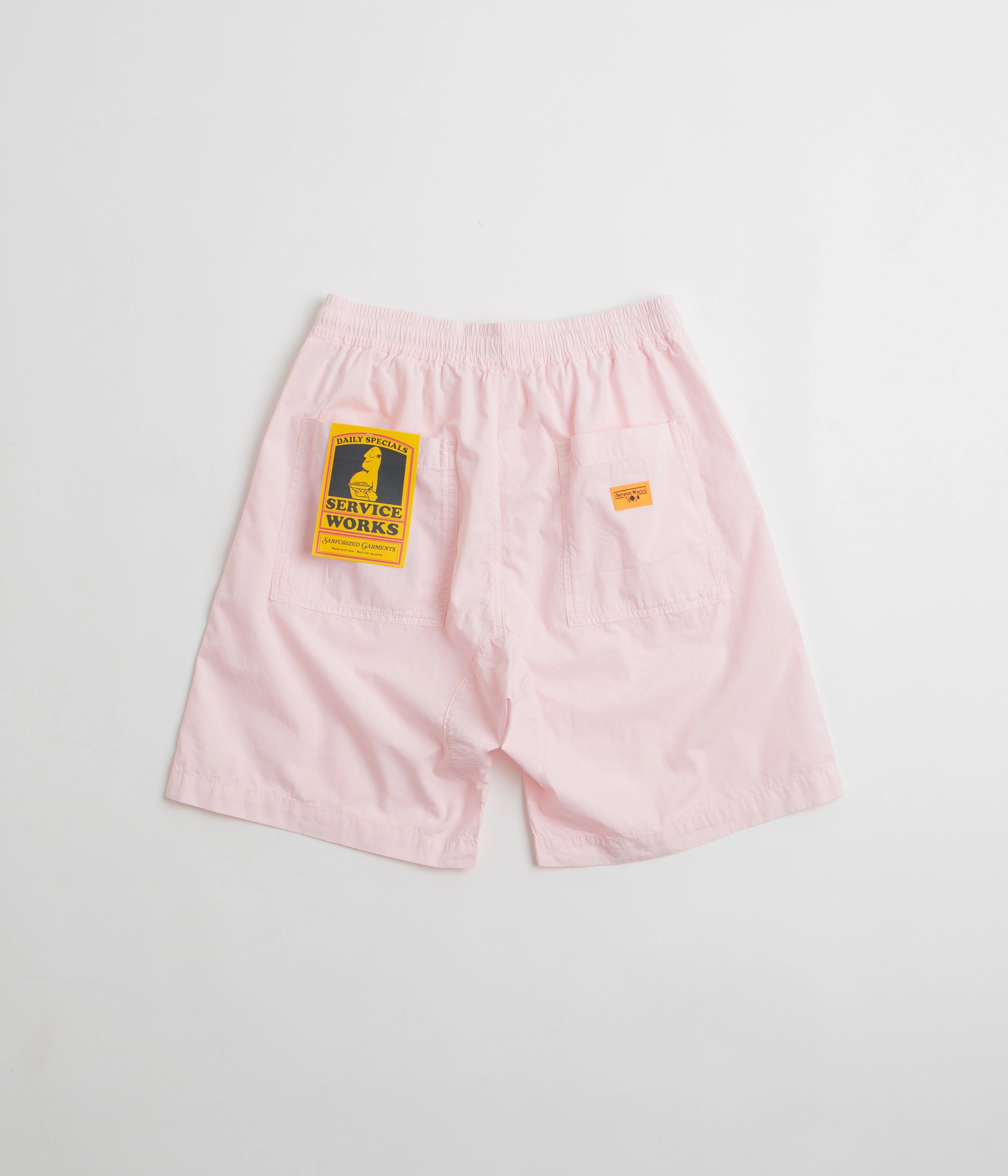 Odor-resistant Compact Packable Design Service Works Poplin Chef Shorts - Dusty Pink