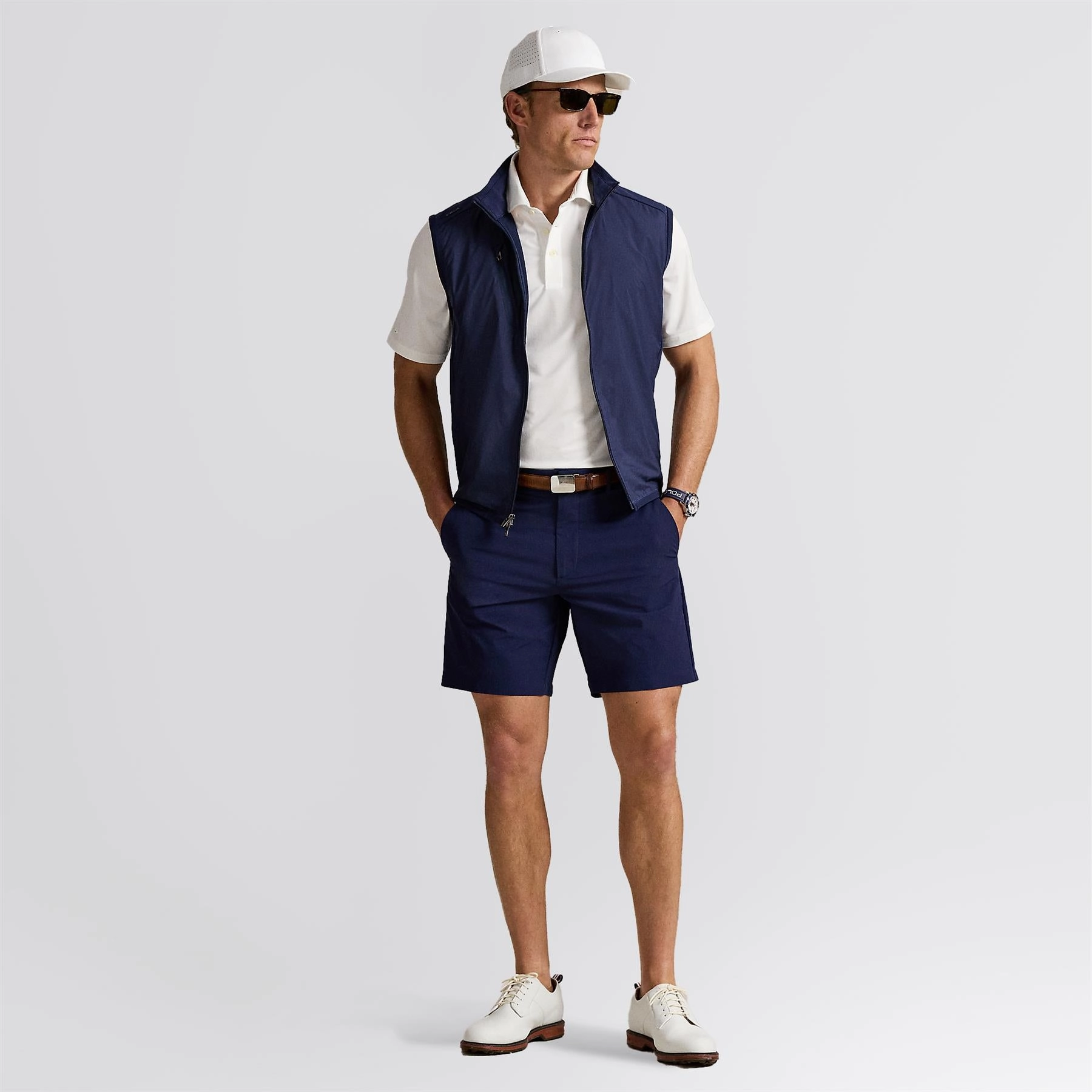 RLX Eight-Inch Tailored Fit Performance Shorts Refined Navy Balanced Design Non Irritating Tags