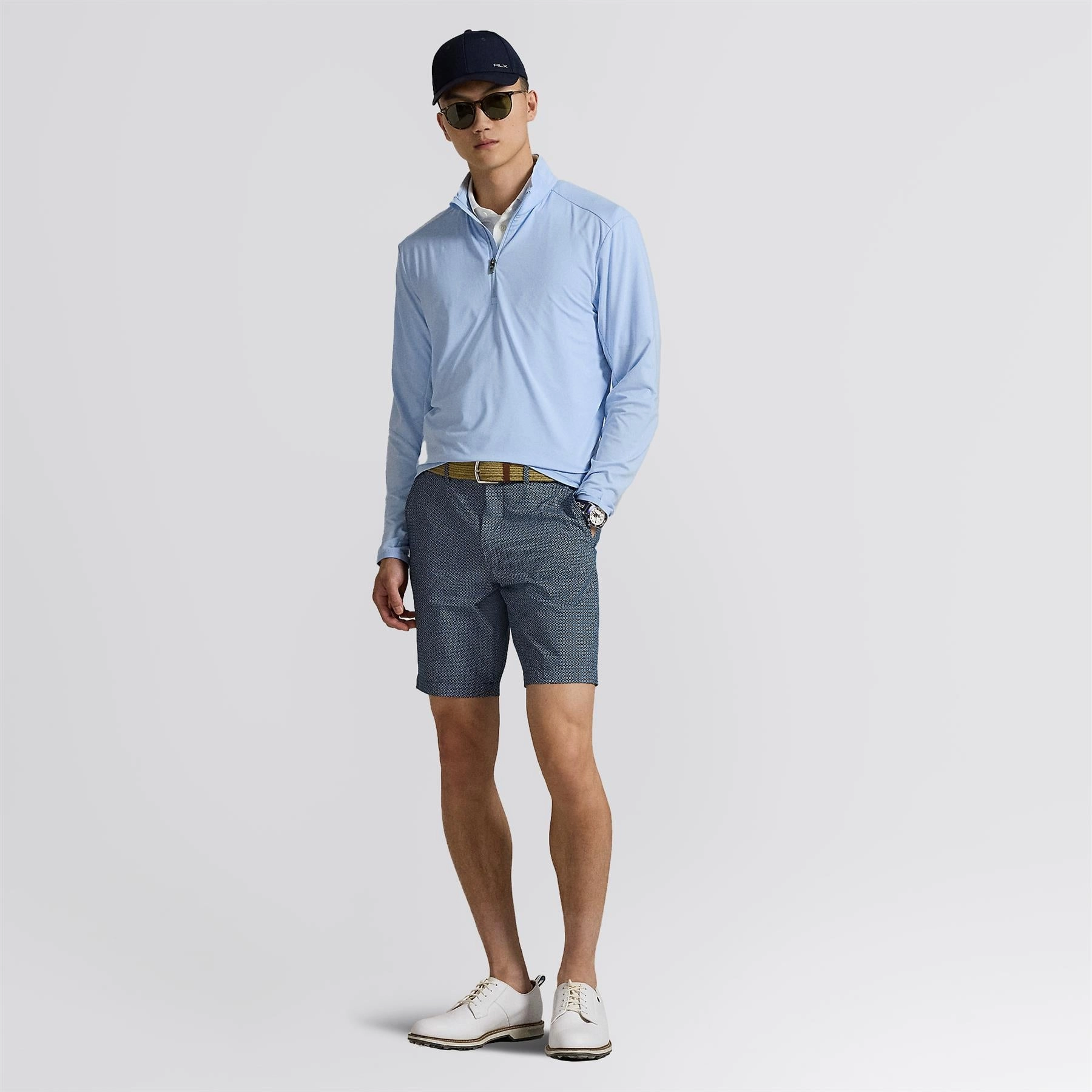 Lightweight Feel Fun Patterns RLX Stretch Performance Shorts Mulligan Foulard/Navy