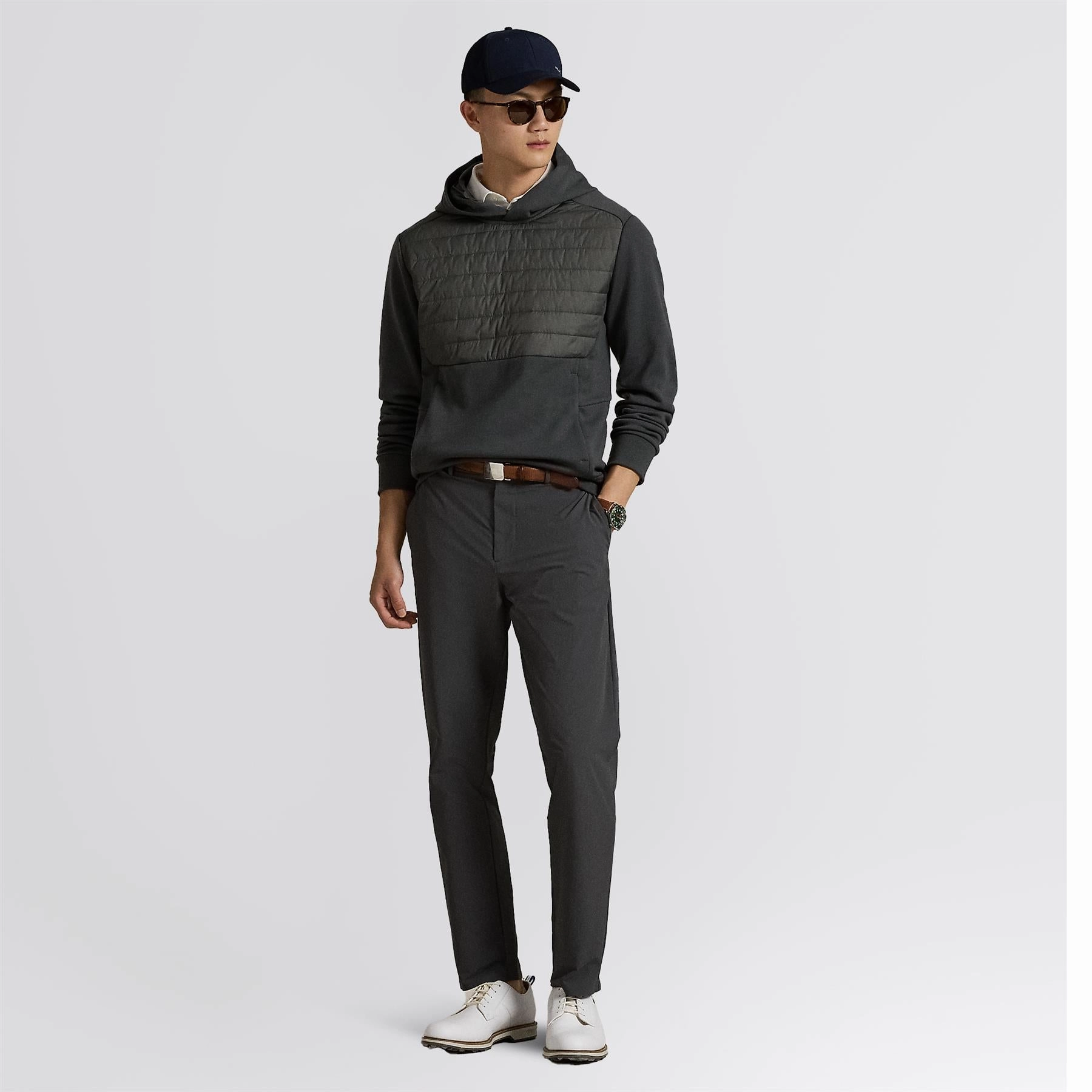 RLX Tailored Fit Performance Nylon Trousers Charcoal Grey Anti Odor Technology