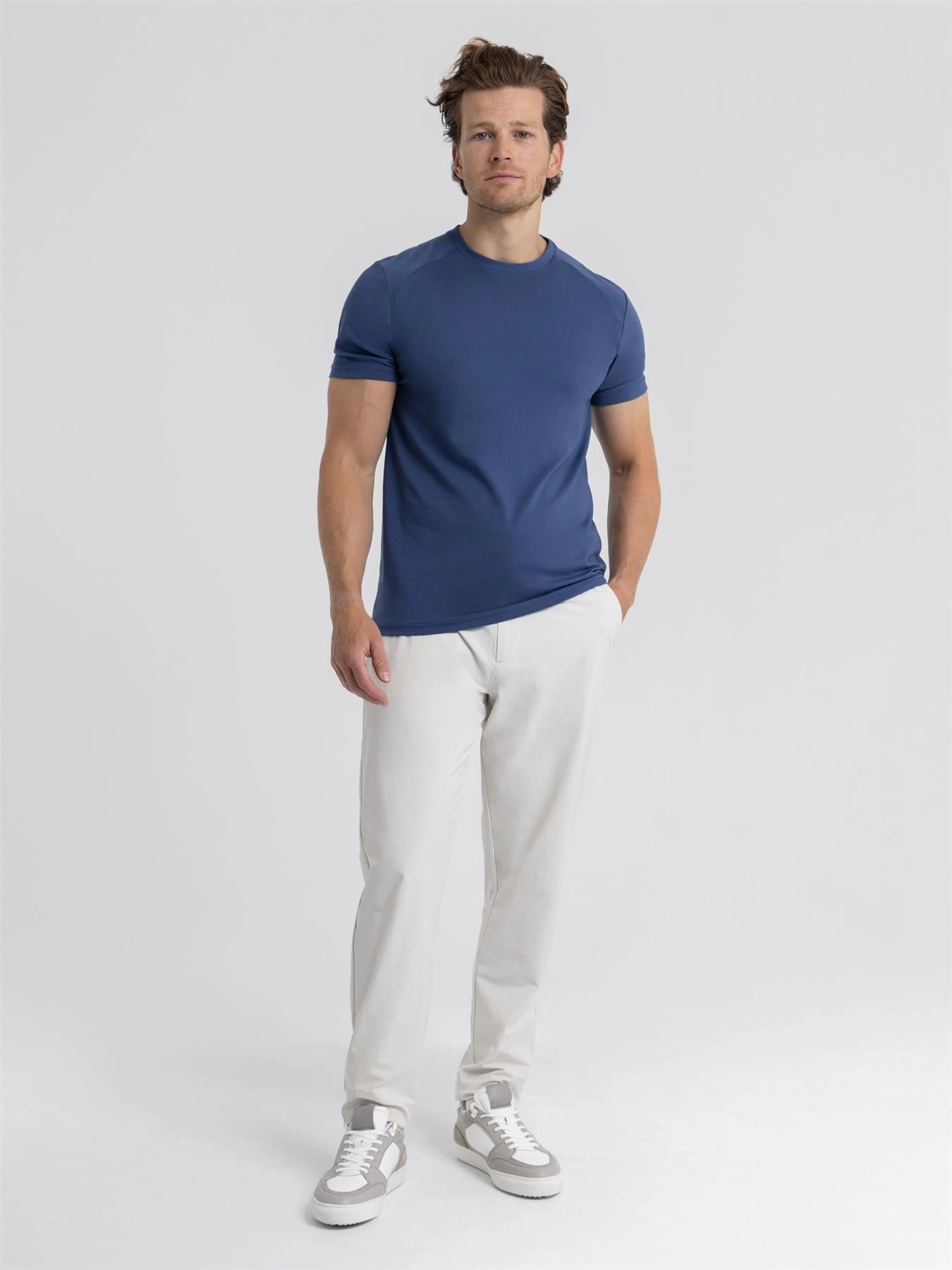 RLX Tailored Fit Performance Nylon Trousers Stone Pebble Cotton comfort
