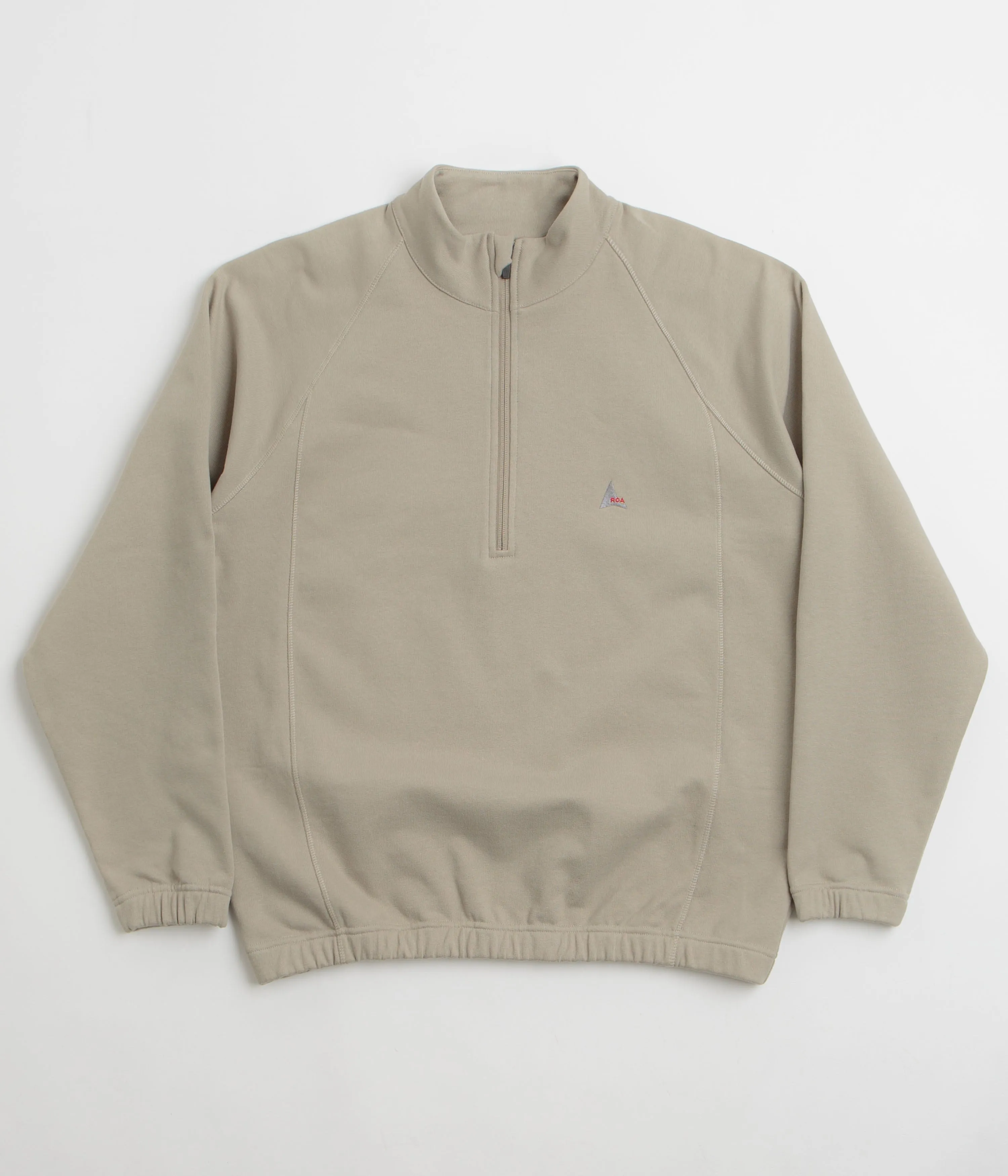 Minimal Staple ROA Heavy Half Zip Sweatshirt - Taupe