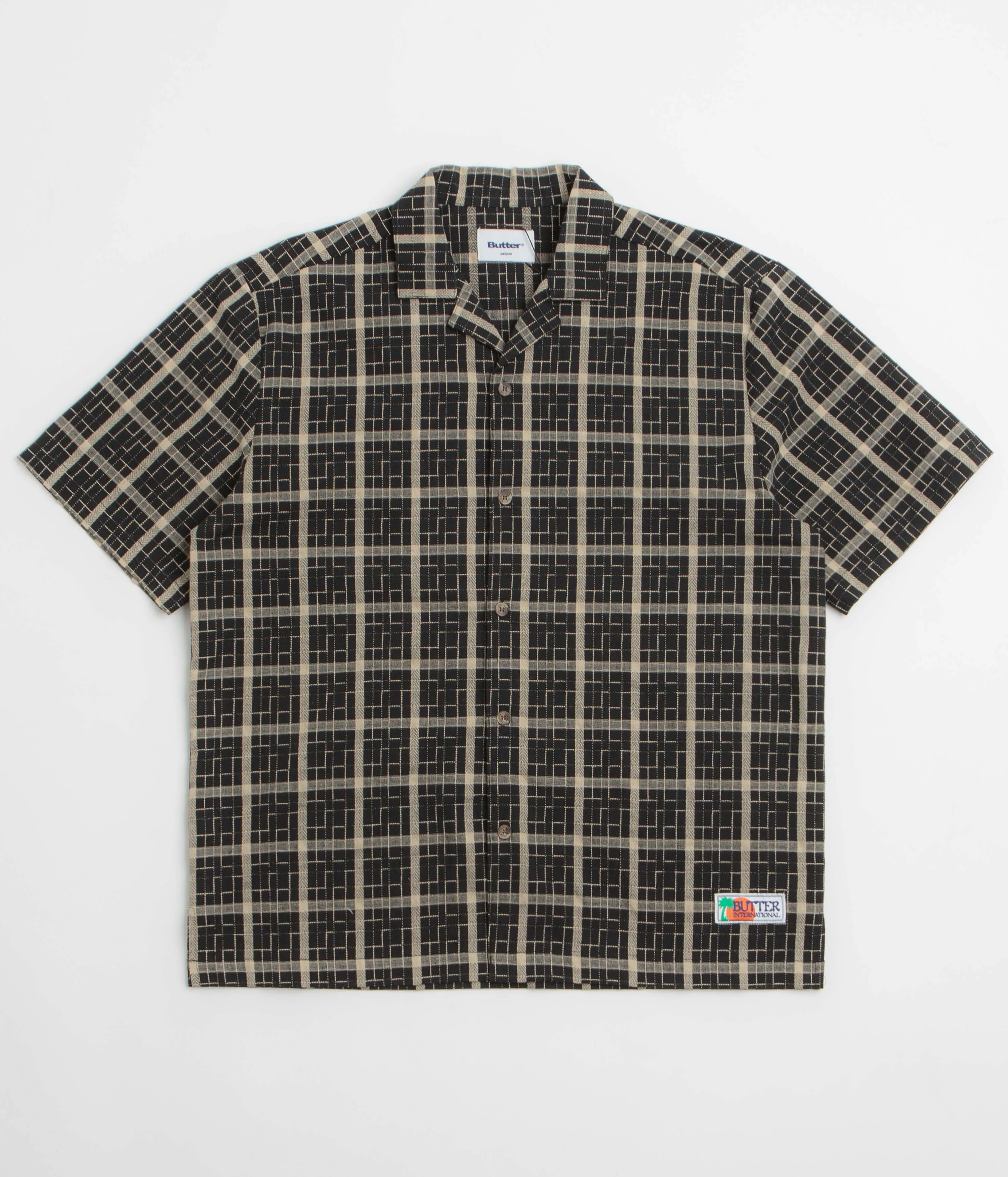 Butter Goods Vacation Short Sleeve Shirt - Black High Street Fashion